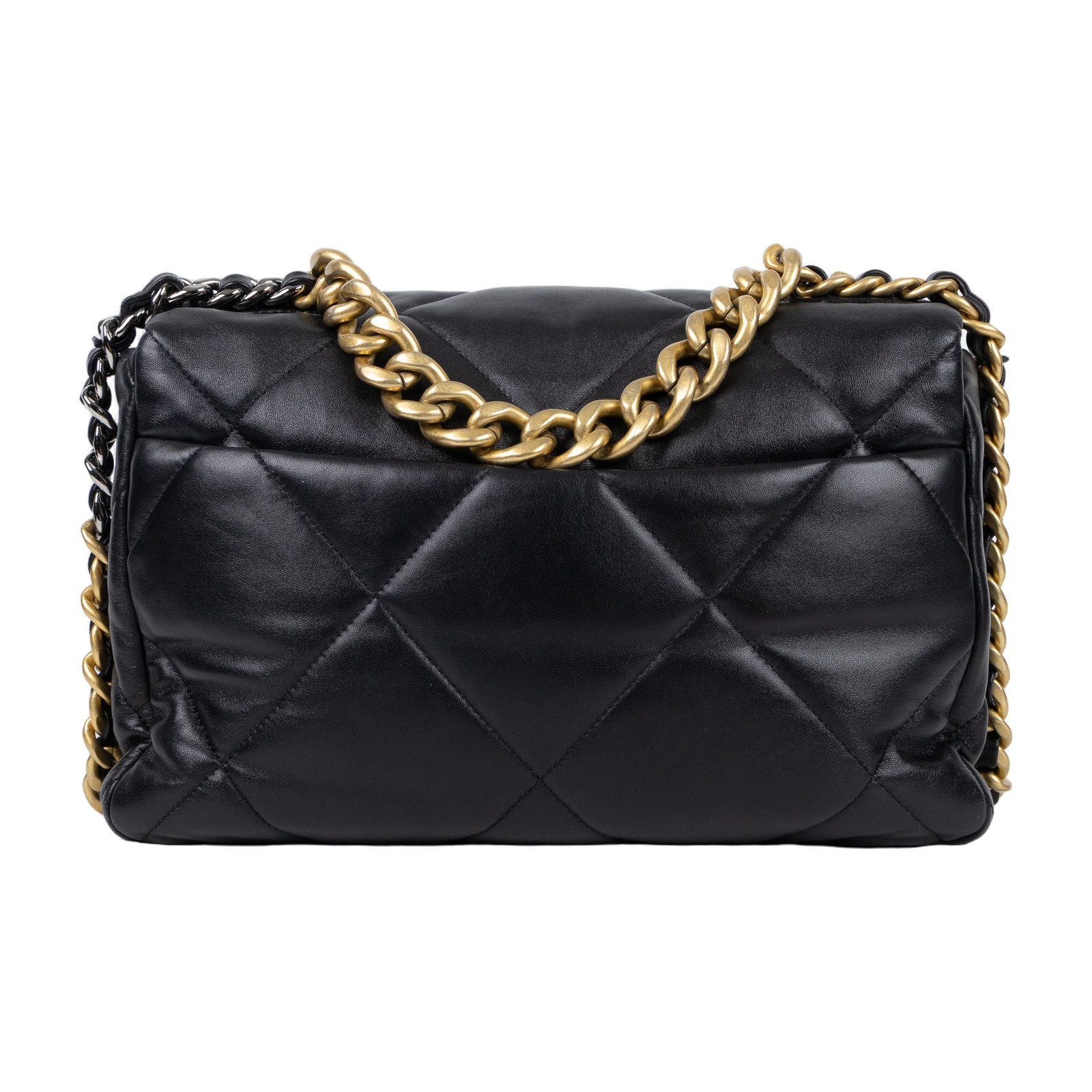 香奈兒 CHANEL 19 大型口蓋包 AS1161 晶片款 黑金羊19包 30CM 防塵袋