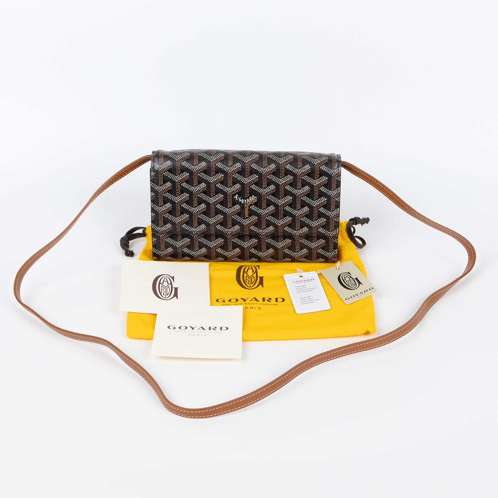 高雅德 GOYARD Varenne Continental Wallet 錢包 VAREN3MMLTY 黑棕Varenne WOC 防塵袋