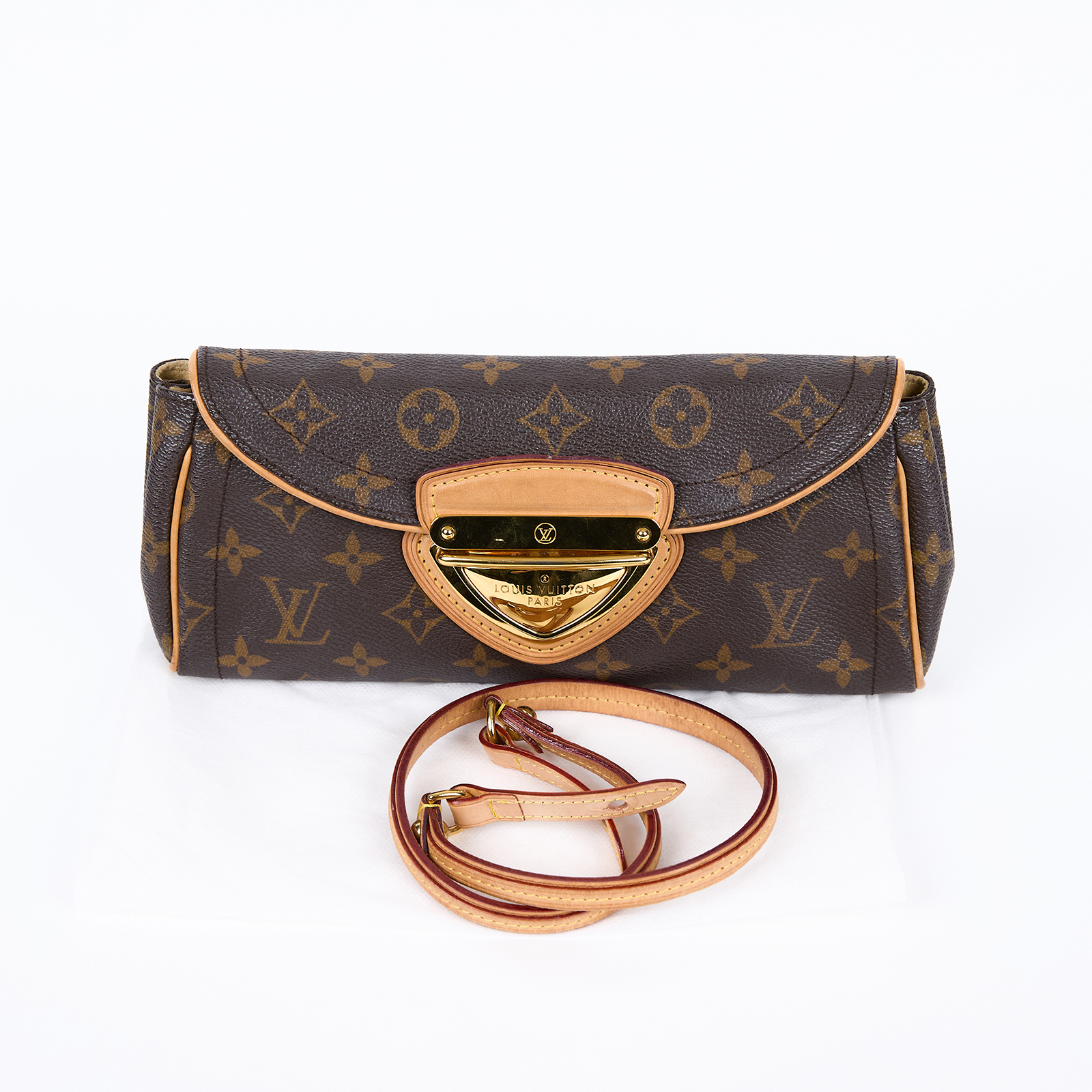 路易威登 LOUIS VUITTON Pochette Beverly 手提包 肩背包 腋下包 M40122 原花Pochette Beverly 背帶
