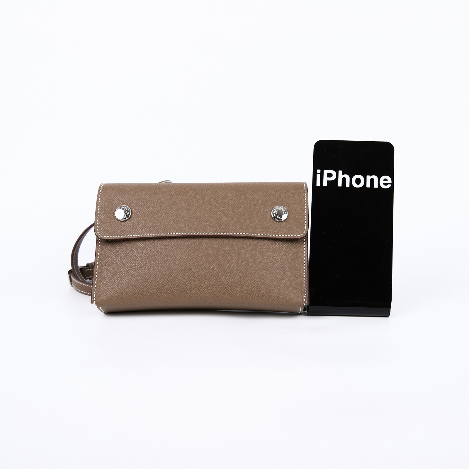 愛馬仕 Hermes Nap wallet 隨身錢包 銀色五金 大象灰 H085291CK18 /G AM 003 UH  原廠盒子/防塵袋/購買證明影本