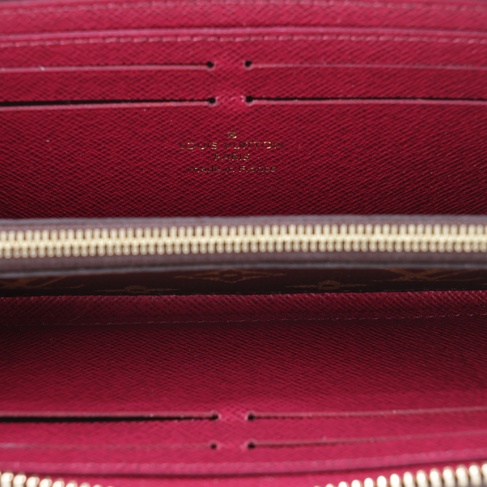 路易威登 LOUIS VUITTON Clémence 錢包 拉鍊 長夾 經典帆布 紫紅色 M60742 晶片款 原花拼紫紅Clémence拉鍊長夾 無附屬品