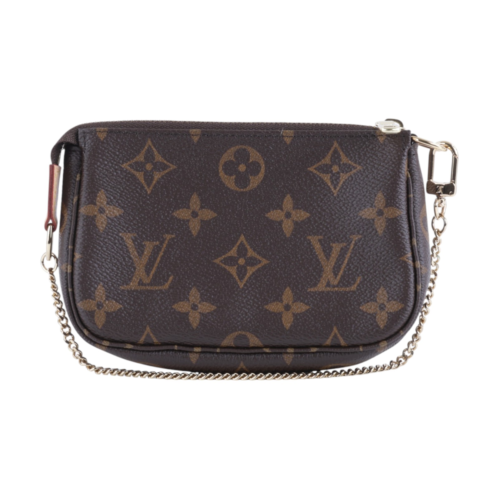 路易威登 LOUIS VUITTON Monogram塗層帆布 鏈帶 迷你小皮包 M58009 原花POUCH 原廠盒子/防塵袋/購買證明