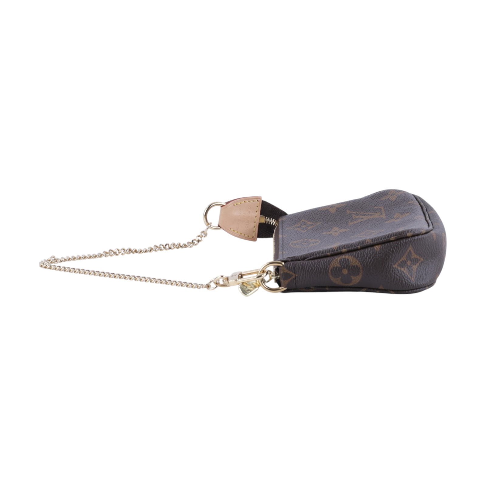 路易威登 LOUIS VUITTON Monogram塗層帆布 鏈帶 迷你小皮包 M58009 原花POUCH 原廠盒子/防塵袋/購買證明
