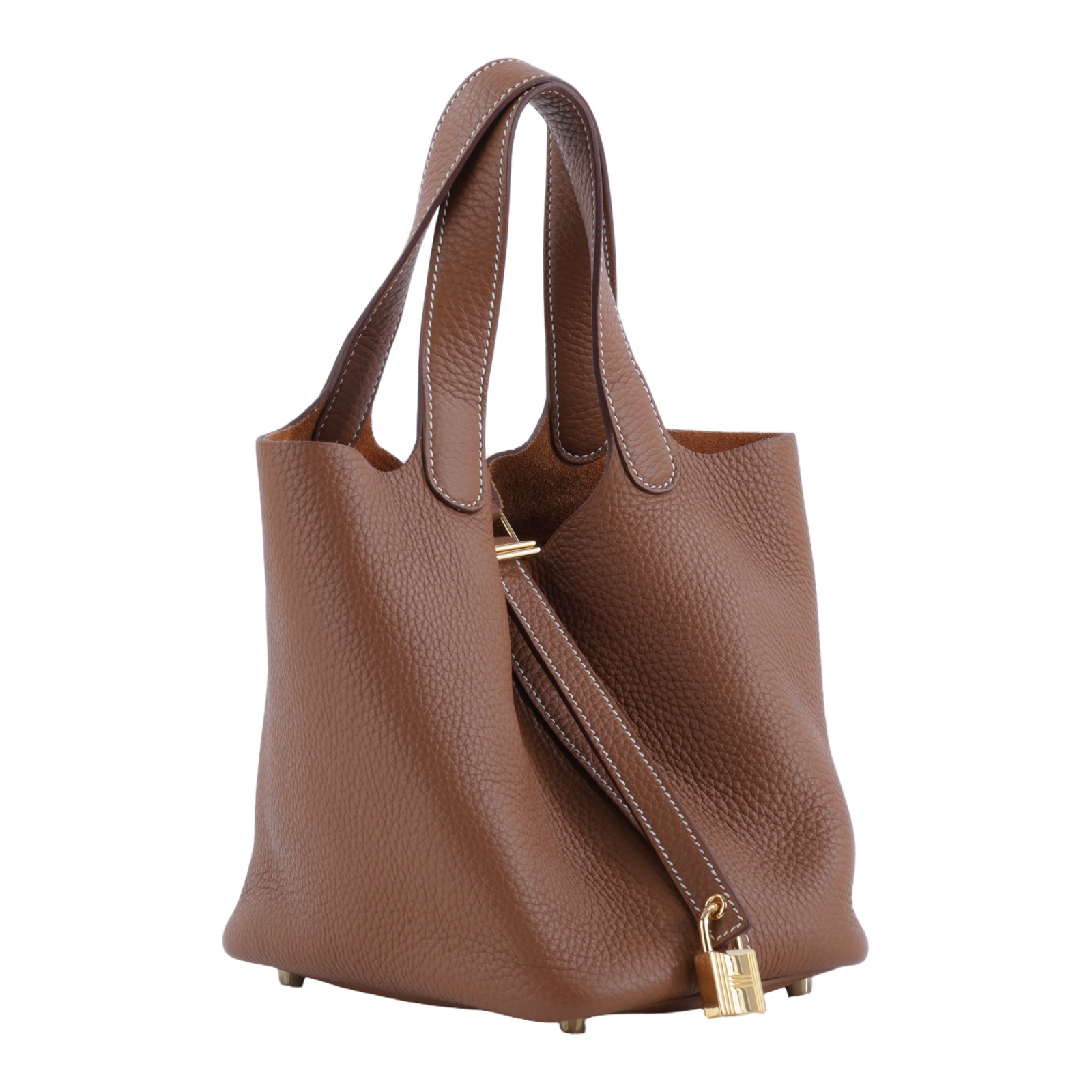 愛馬仕 Hermes Picotin Lock 18 菜籃子包 金色五金 金棕 H056289CC37 /K AK 001 MM  防塵袋/鎖組