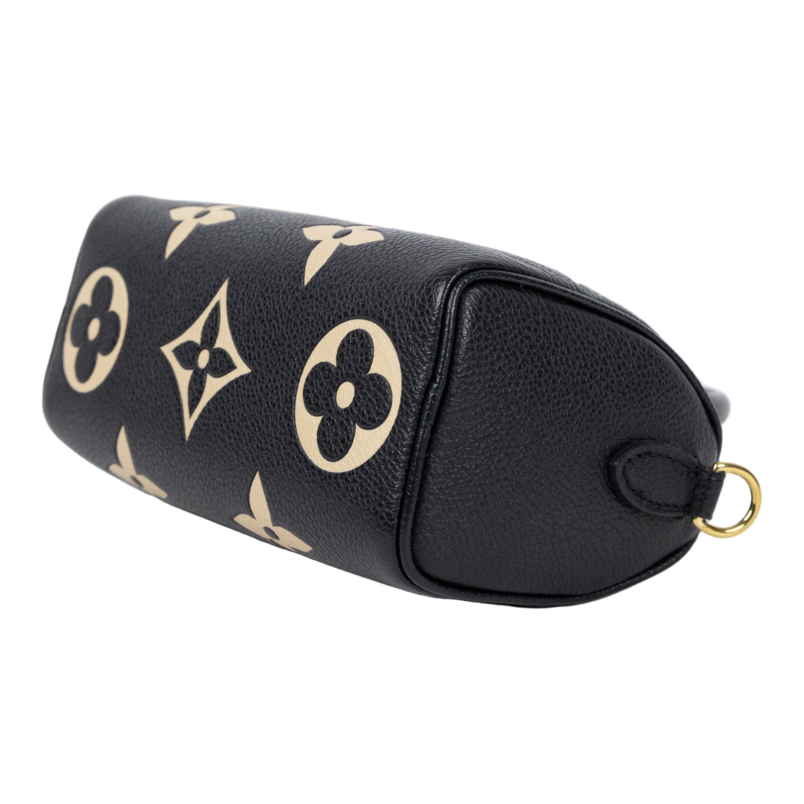 路易威登 LOUIS VUITTON Nano Speedy 雙色 手提 肩背包 M81456 晶片款 黑白壓花NANO SPEEEDY 原廠盒子/背帶