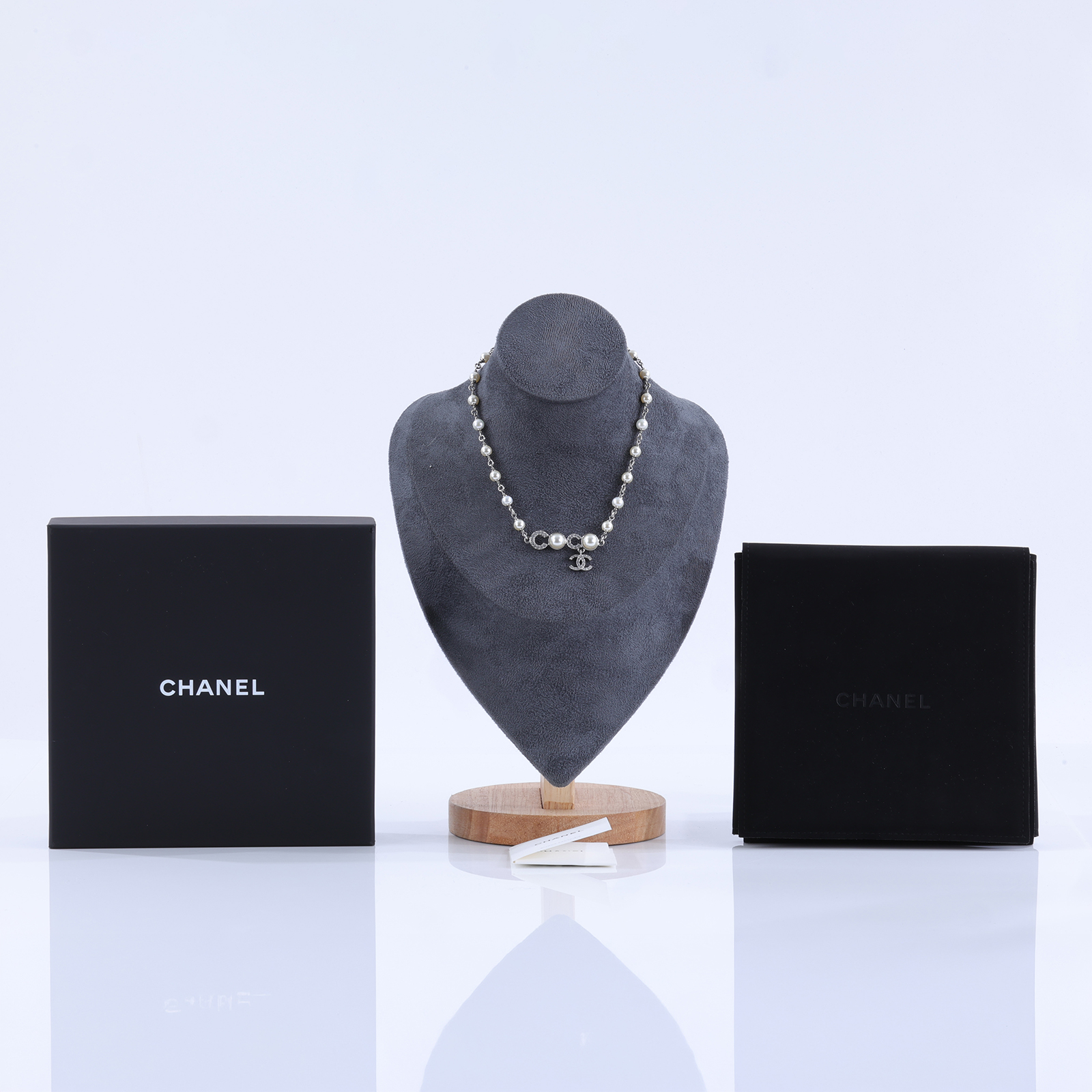 香奈兒 CHANEL CC LOGO 項鍊 頸鍊 鎖骨鍊 ABF721 B20572I25 S 珍珠水鑽COCO頸鍊 原廠盒子