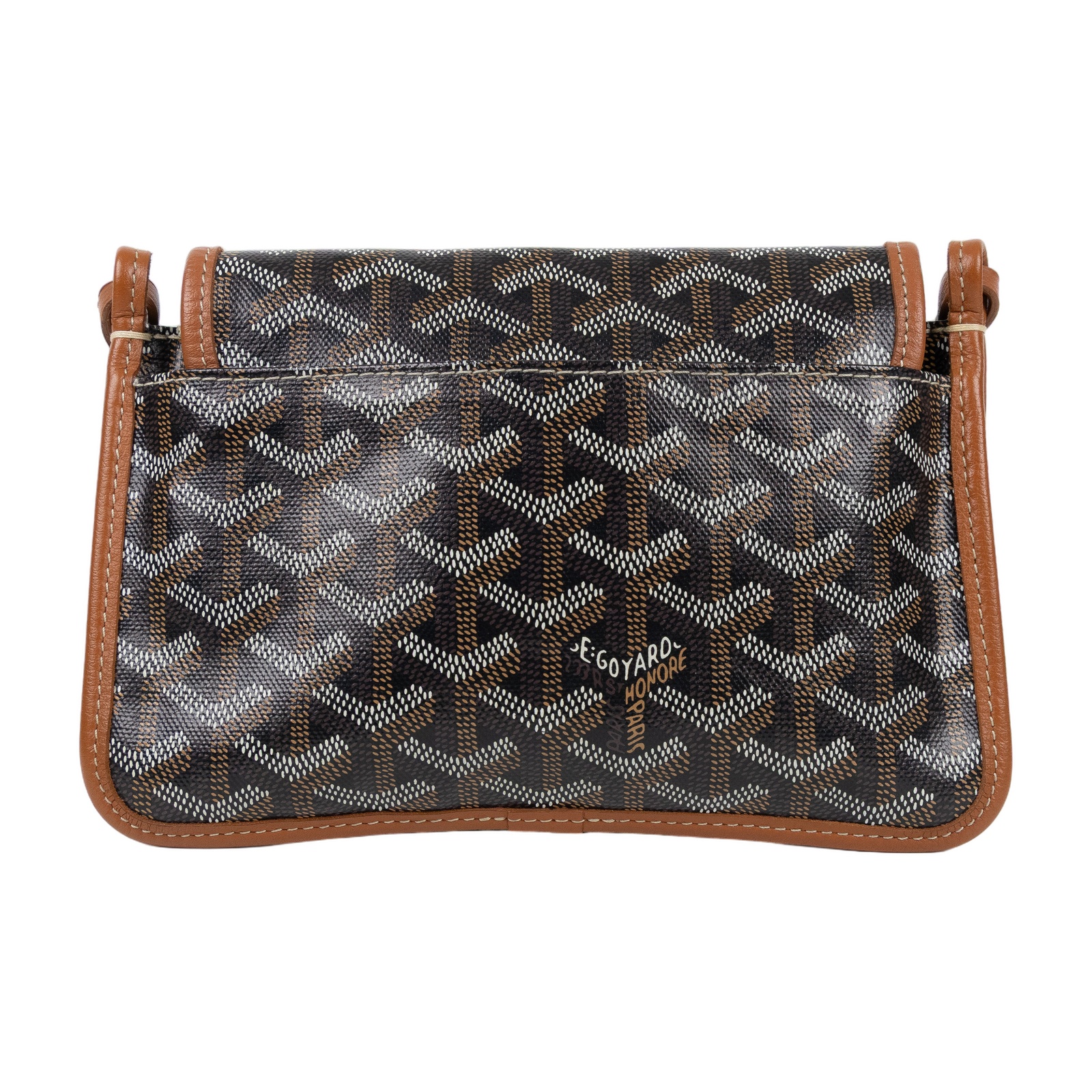 高雅德 GOYARD Plumet Pocket Wallet 肩背 隨身錢包 PLUMETPMLTY 咖黑PLUMET 防塵袋