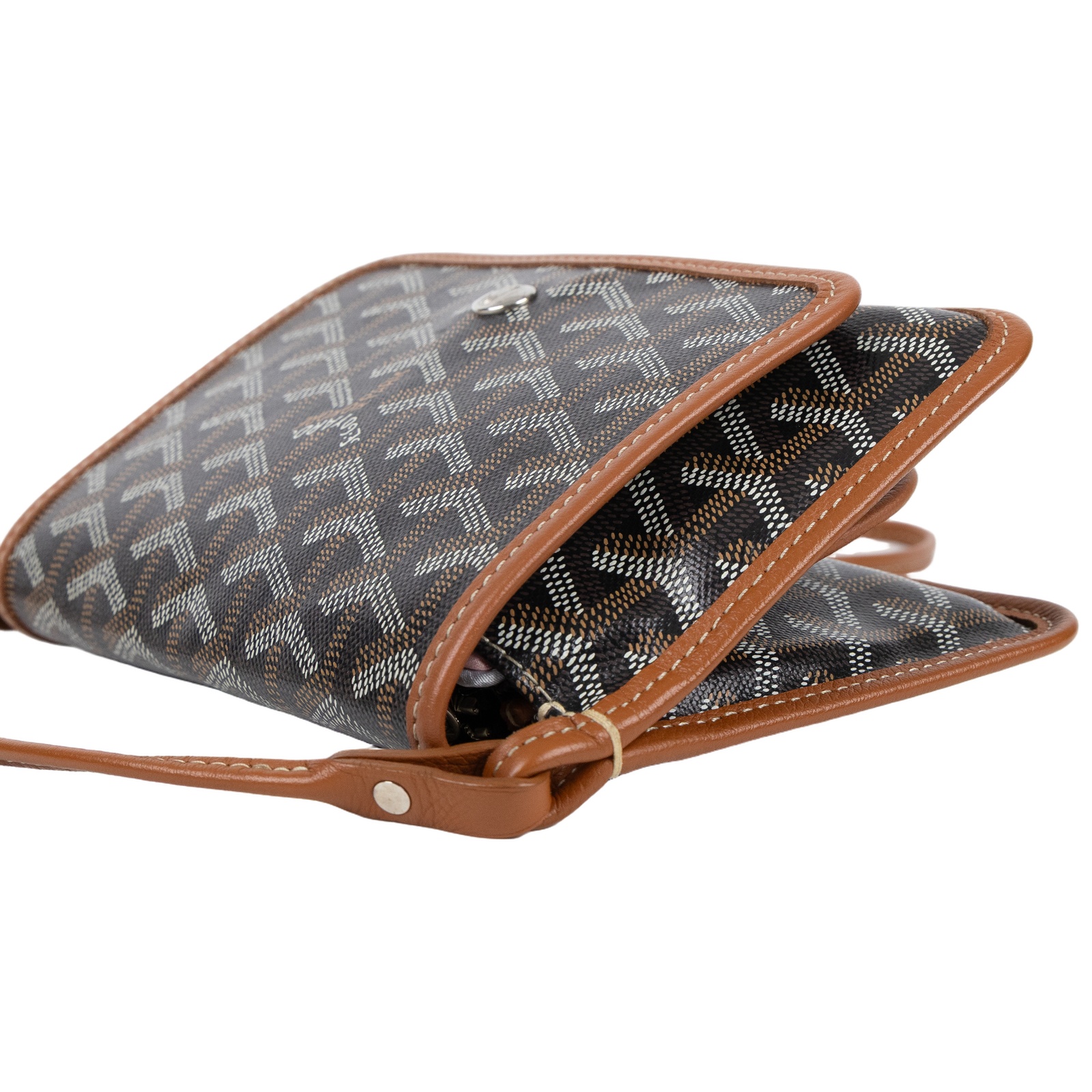 高雅德 GOYARD Plumet Pocket Wallet 肩背 隨身錢包 PLUMETPMLTY 咖黑PLUMET 防塵袋