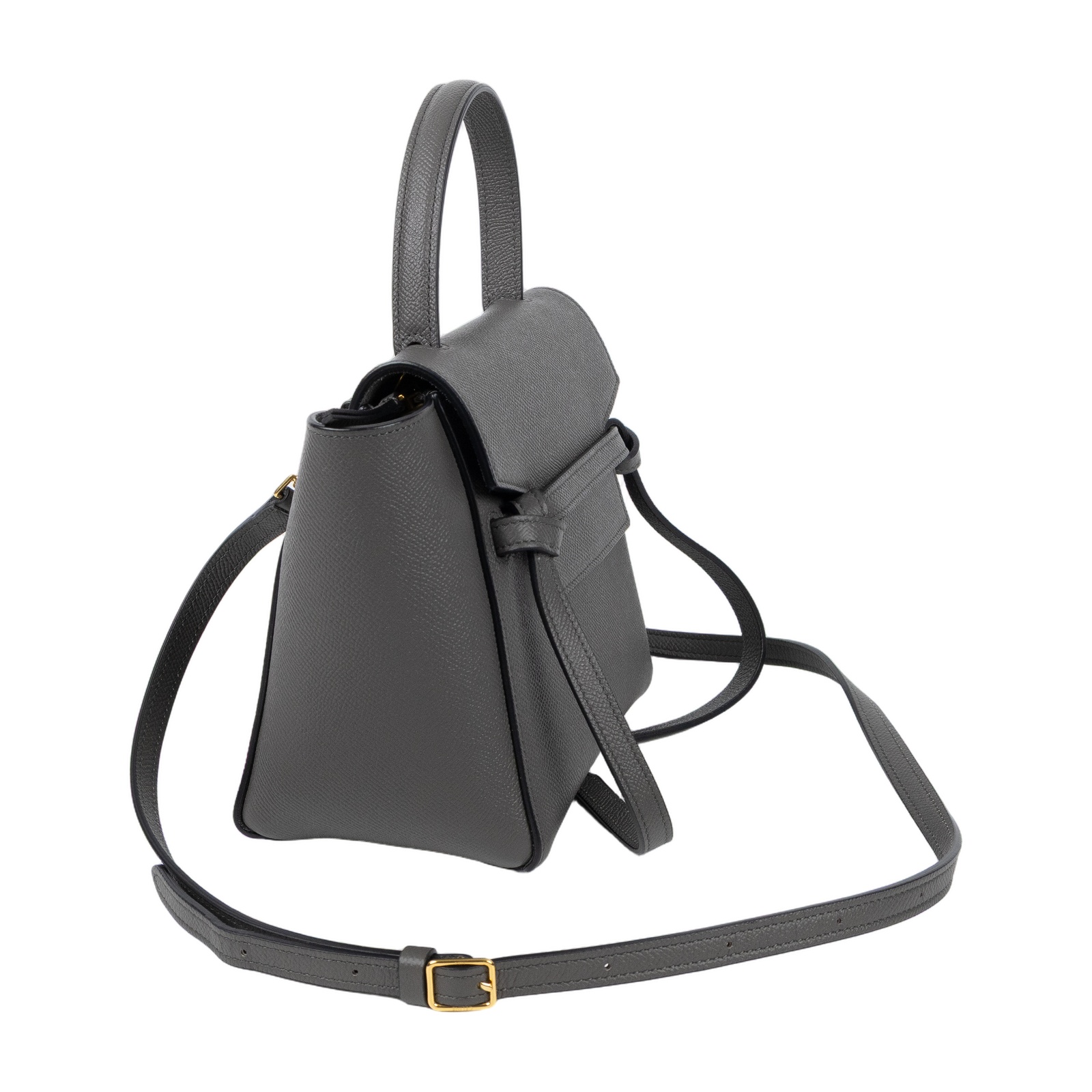 思琳 CELINE 珠地小牛皮 袖珍型 Belt 手袋 189003ZVA 鐵灰BELT BAG 鯰魚包 NANO 防塵袋/背帶/購買證明