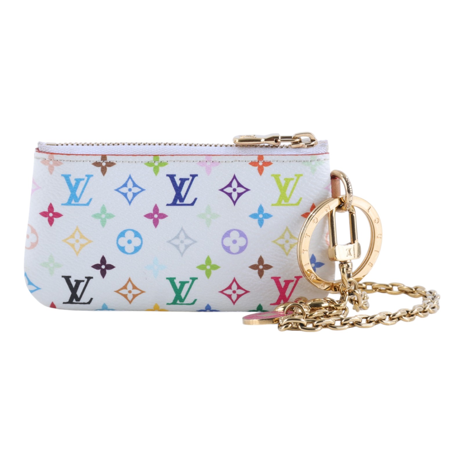 路易威登 LOUIS VUITTON LV x TM 村上隆 手機套 手機掛繩 零錢包 M14099 白彩零錢包手機掛鍊 原廠盒子