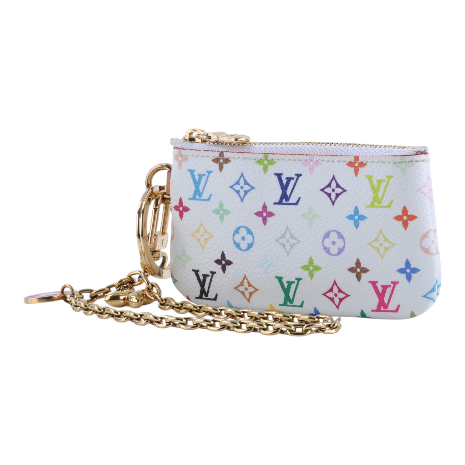 路易威登 LOUIS VUITTON LV x TM 村上隆 手機套 手機掛繩 零錢包 M14099 白彩零錢包手機掛鍊 原廠盒子