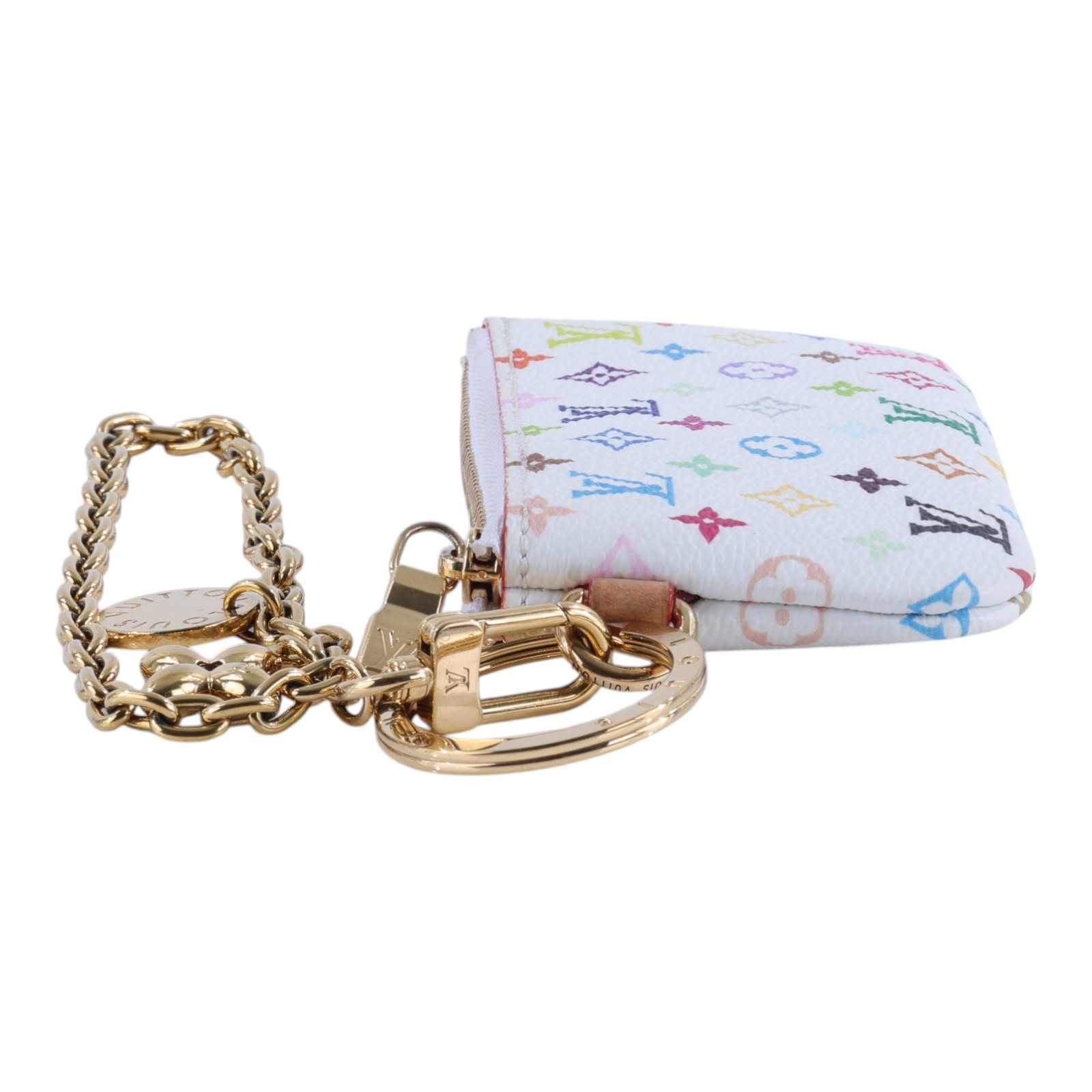 路易威登 LOUIS VUITTON LV x TM 村上隆 手機套 手機掛繩 零錢包 M14099 白彩零錢包手機掛鍊 原廠盒子