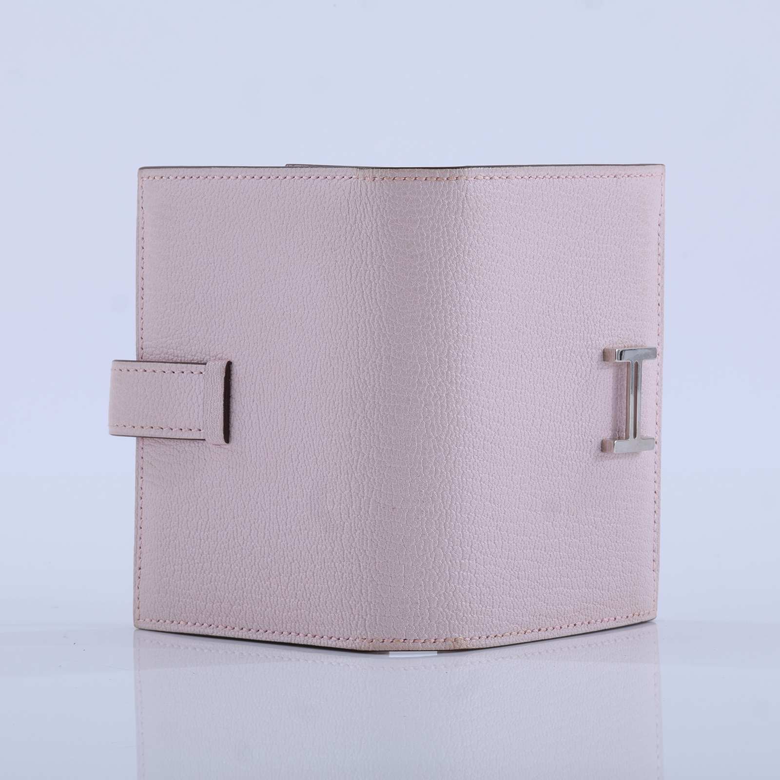 愛馬仕 Hermes Bearn Mini 短夾 BEARNMINI W US 009 IS W刻 櫻花粉MINI BEARN 原廠盒子