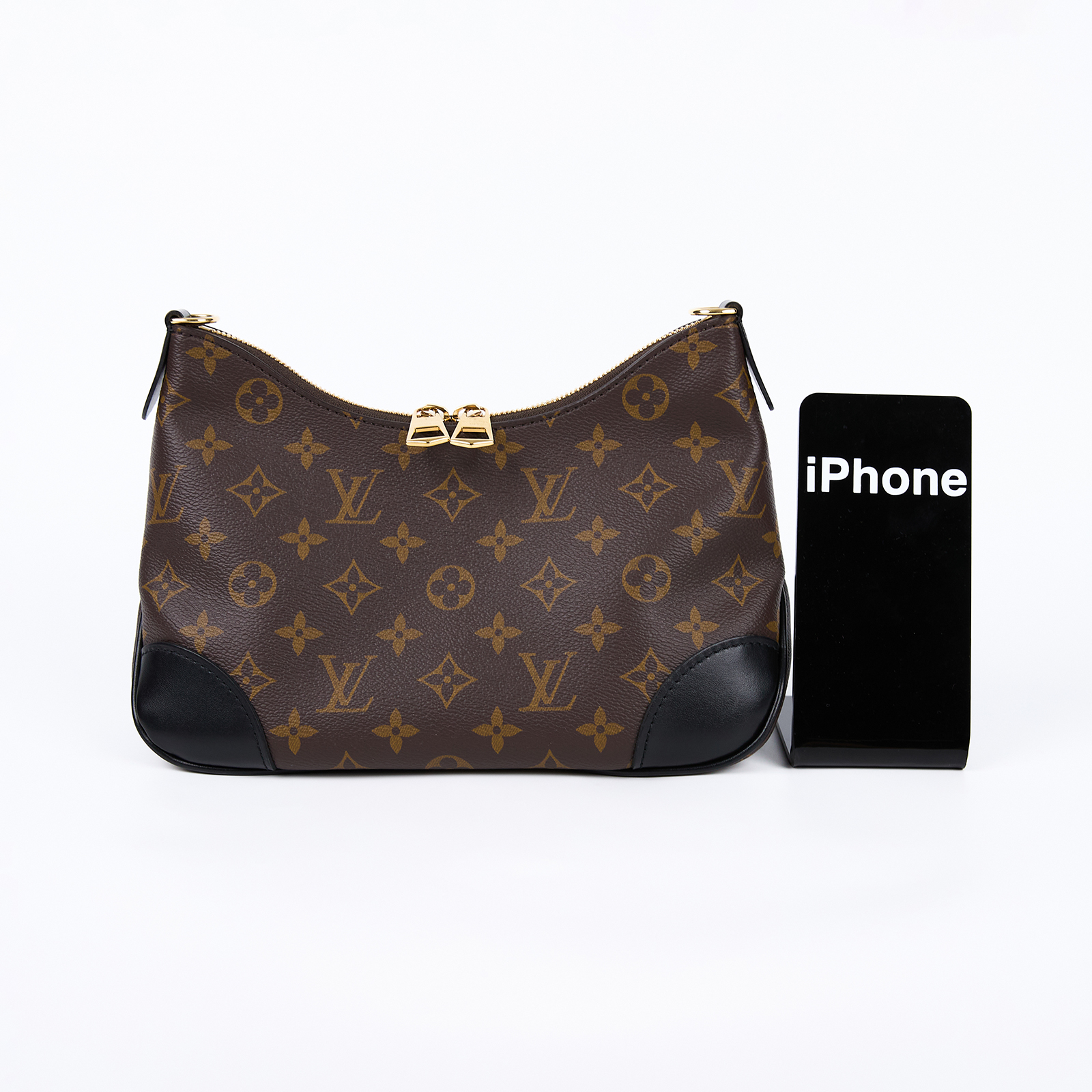 路易威登 LOUIS VUITTON Boulogne 黑色 牛角包 手提 斜肩背包 M45831 晶片款 黑Boulogne PM 原廠盒子/防塵袋/背帶