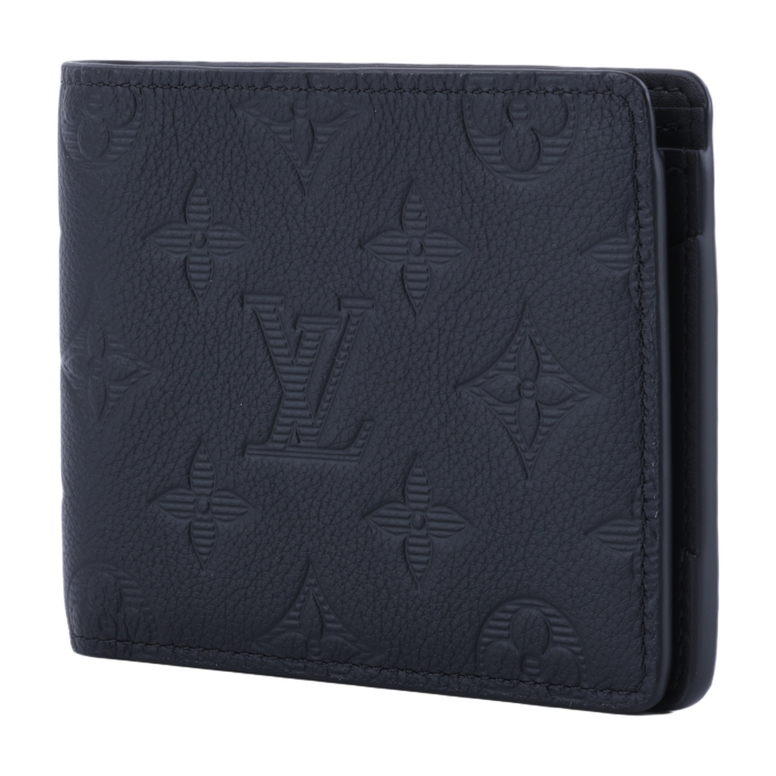 路易威登 LOUIS VUITTON Multiple 錢包 短夾 M62901 晶片款 黑原花壓印Multiple短夾 原廠盒子/防塵袋