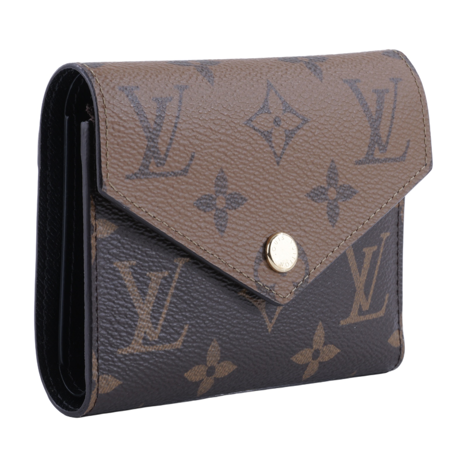 路易威登 LOUIS VUITTON Victorine 錢包 Reverse塗層帆布 M81557 晶片款 VICTORINE雙色短夾 原廠盒子/防塵袋
