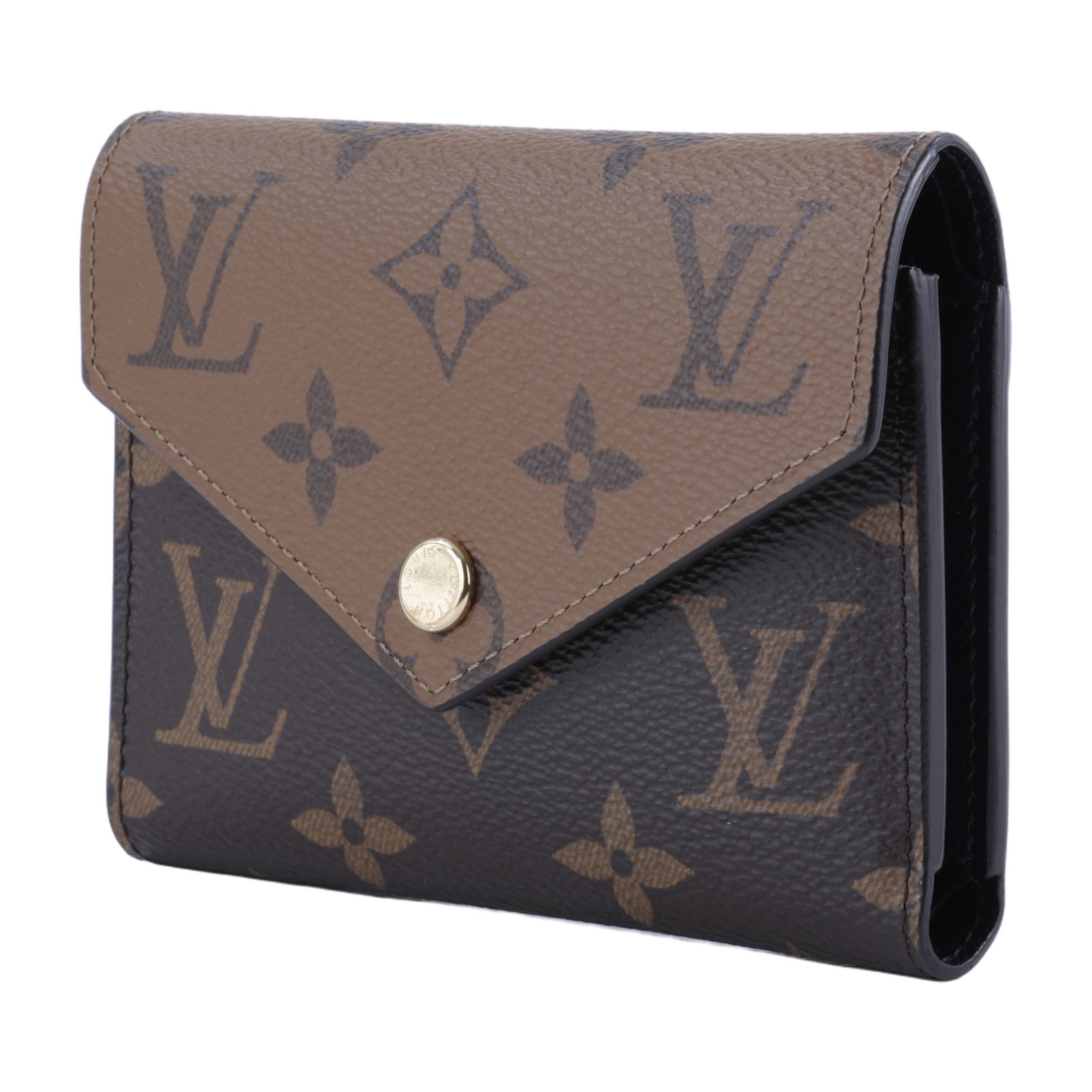 路易威登 LOUIS VUITTON Victorine 錢包 Reverse塗層帆布 M81557 晶片款 VICTORINE雙色短夾 原廠盒子/防塵袋