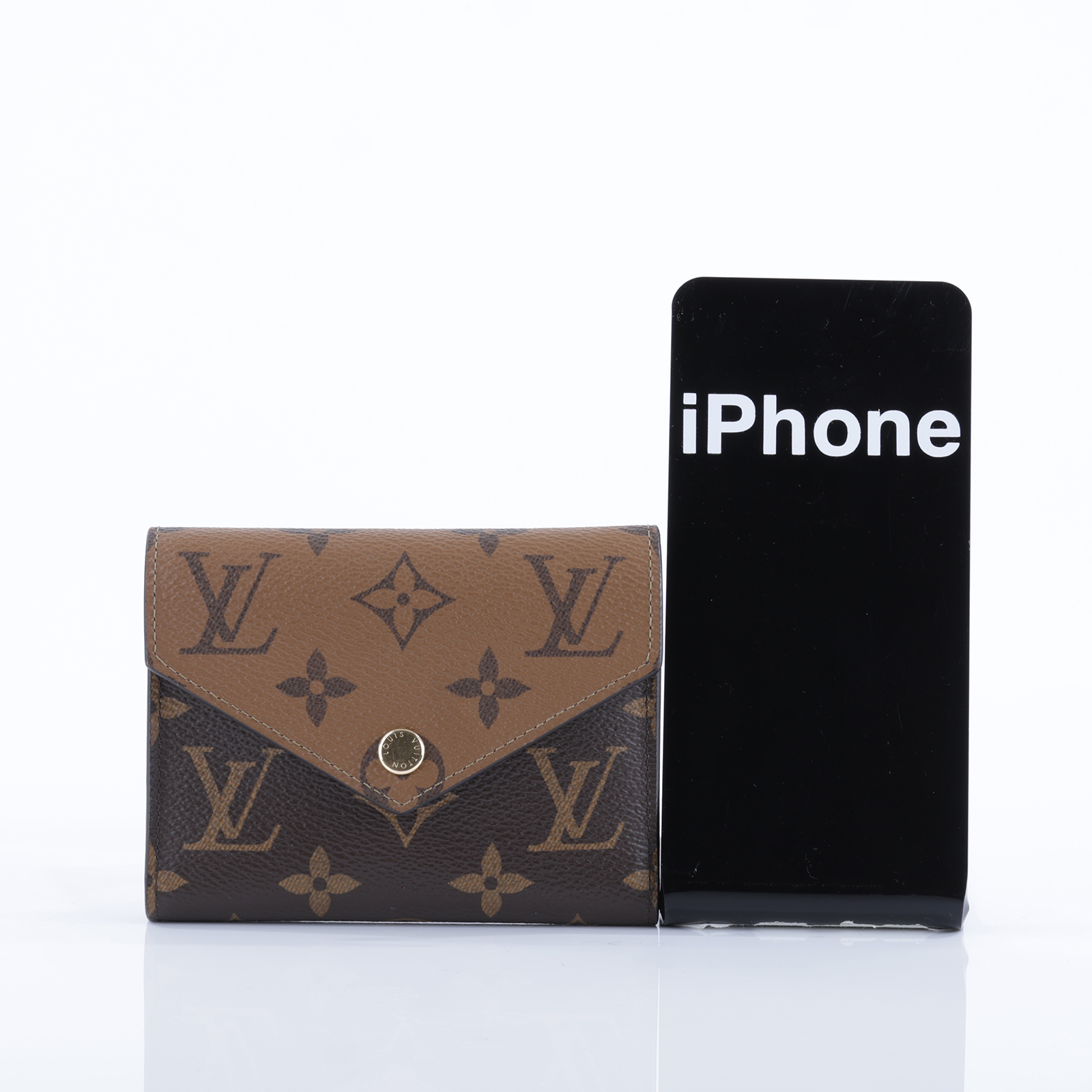 路易威登 LOUIS VUITTON Victorine 錢包 Reverse塗層帆布 M81557 晶片款 VICTORINE雙色短夾 原廠盒子/防塵袋