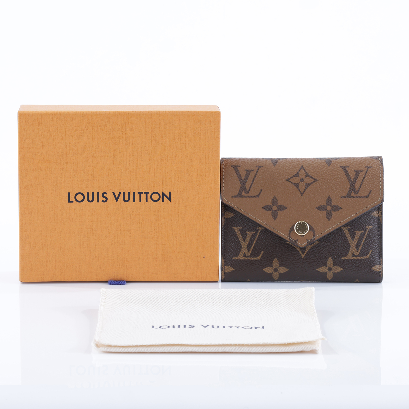 路易威登 LOUIS VUITTON Victorine 錢包 Reverse塗層帆布 M81557 晶片款 VICTORINE雙色短夾 原廠盒子/防塵袋