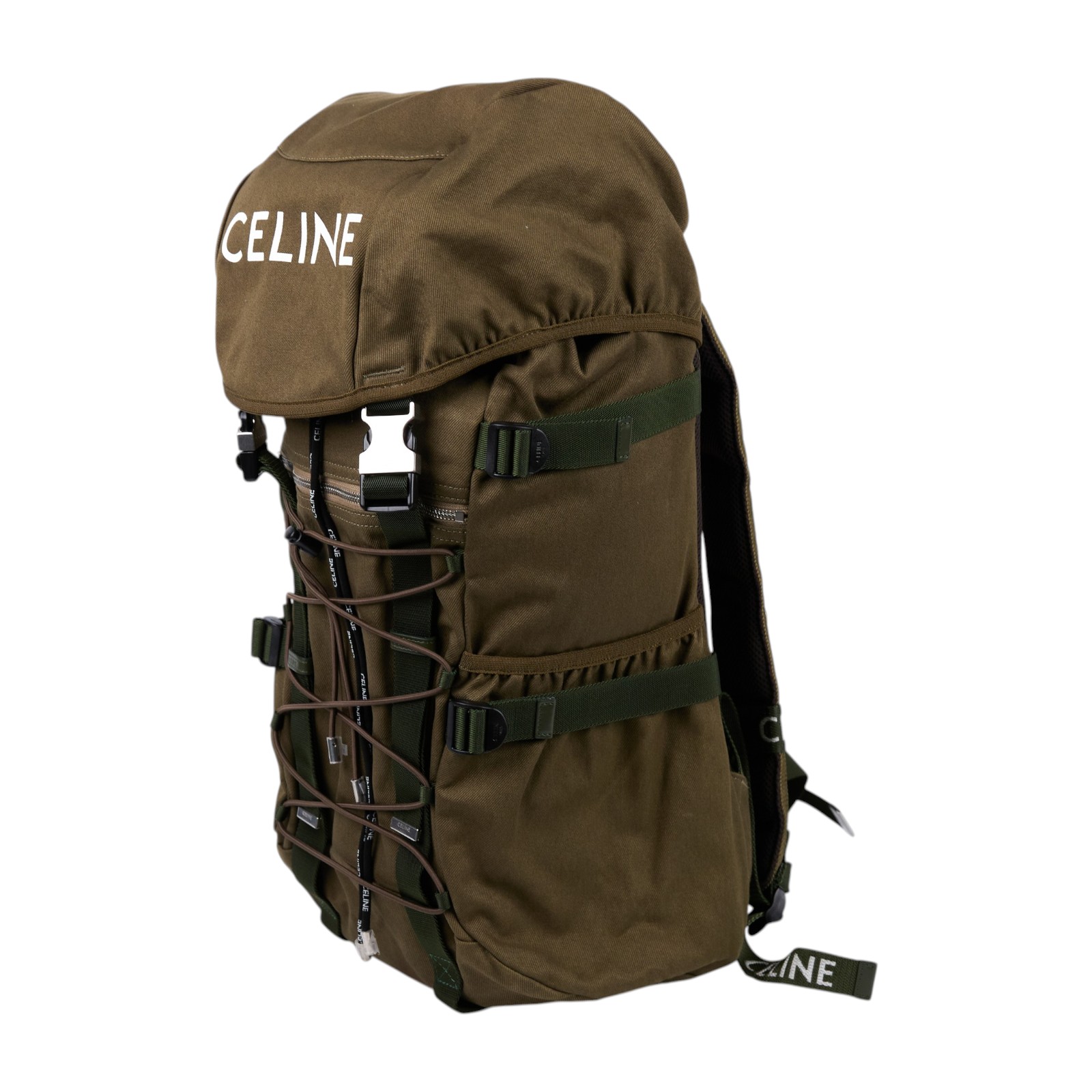 思琳 CELINE 後背包 登山背包 197072DO8 軍綠登山後背包 無附屬品