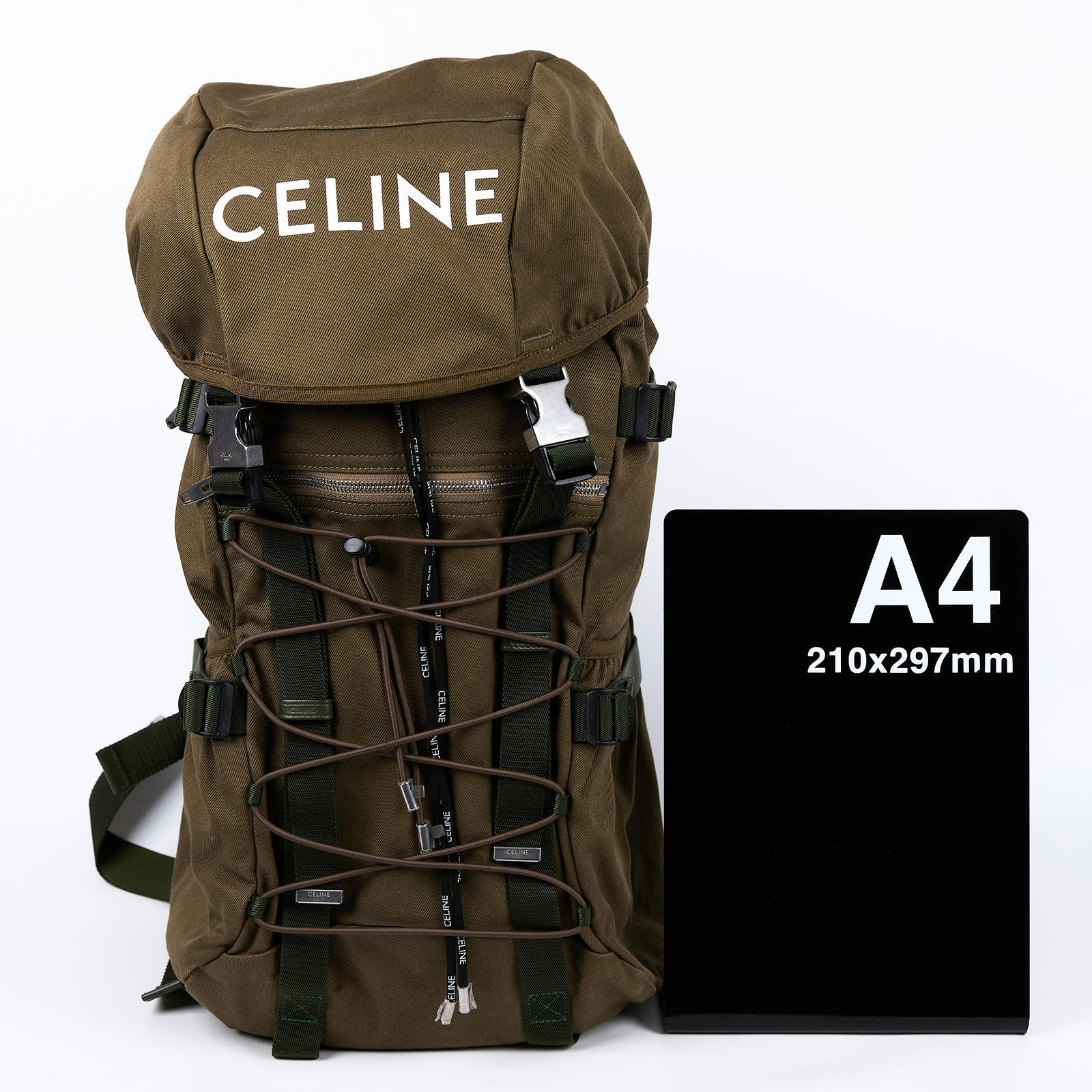 思琳 CELINE 後背包 登山背包 197072DO8 軍綠登山後背包 無附屬品