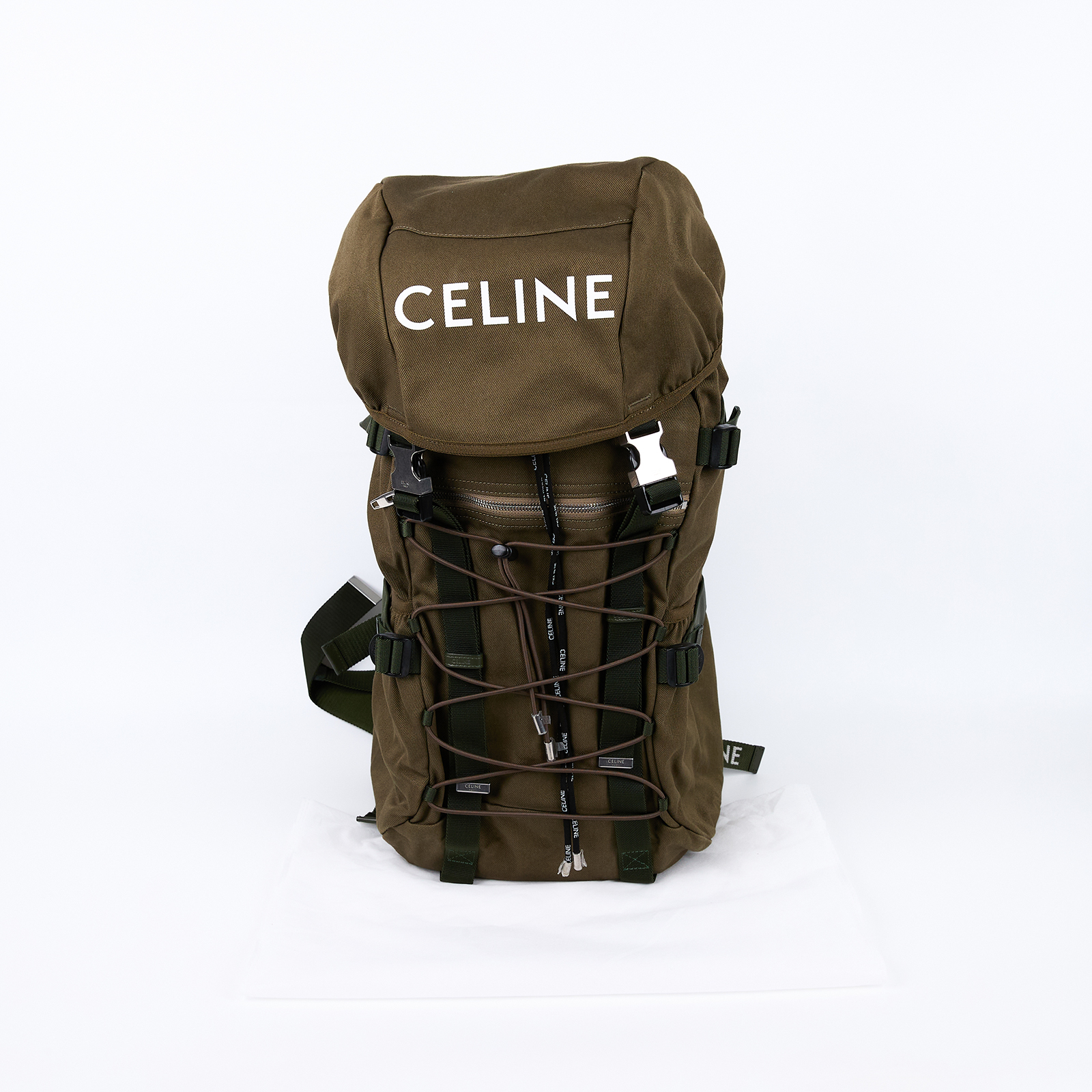 思琳 CELINE 後背包 登山背包 197072DO8 軍綠登山後背包 無附屬品