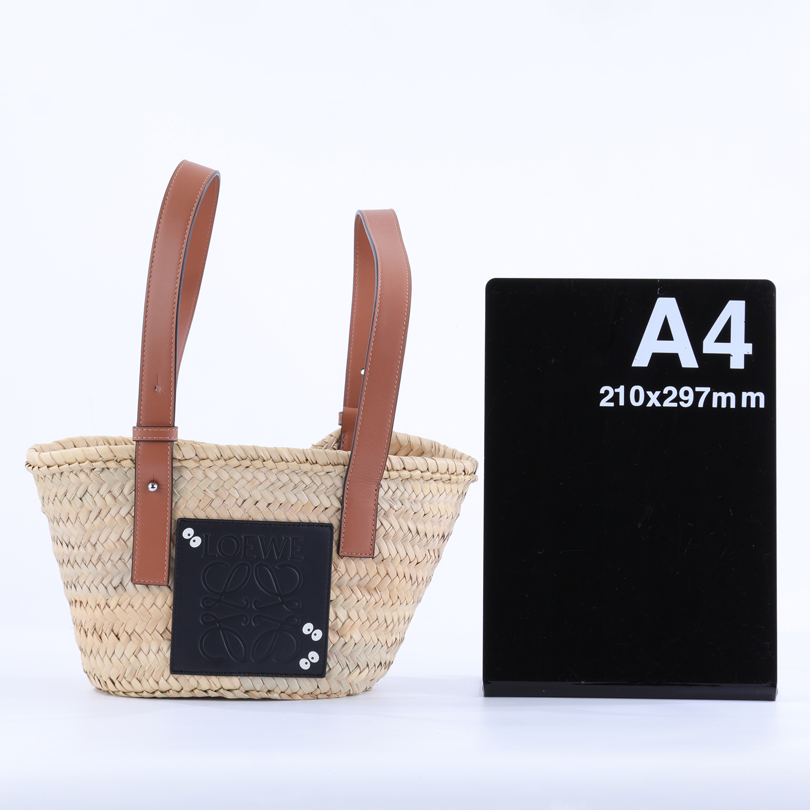 羅意威 LOEWE 棕櫚葉 手提包 菜籃包 編織包 小型 吉卜力聯名 A223S93X09 炭灰精靈 手提竹編包 BASKET DU 防塵袋