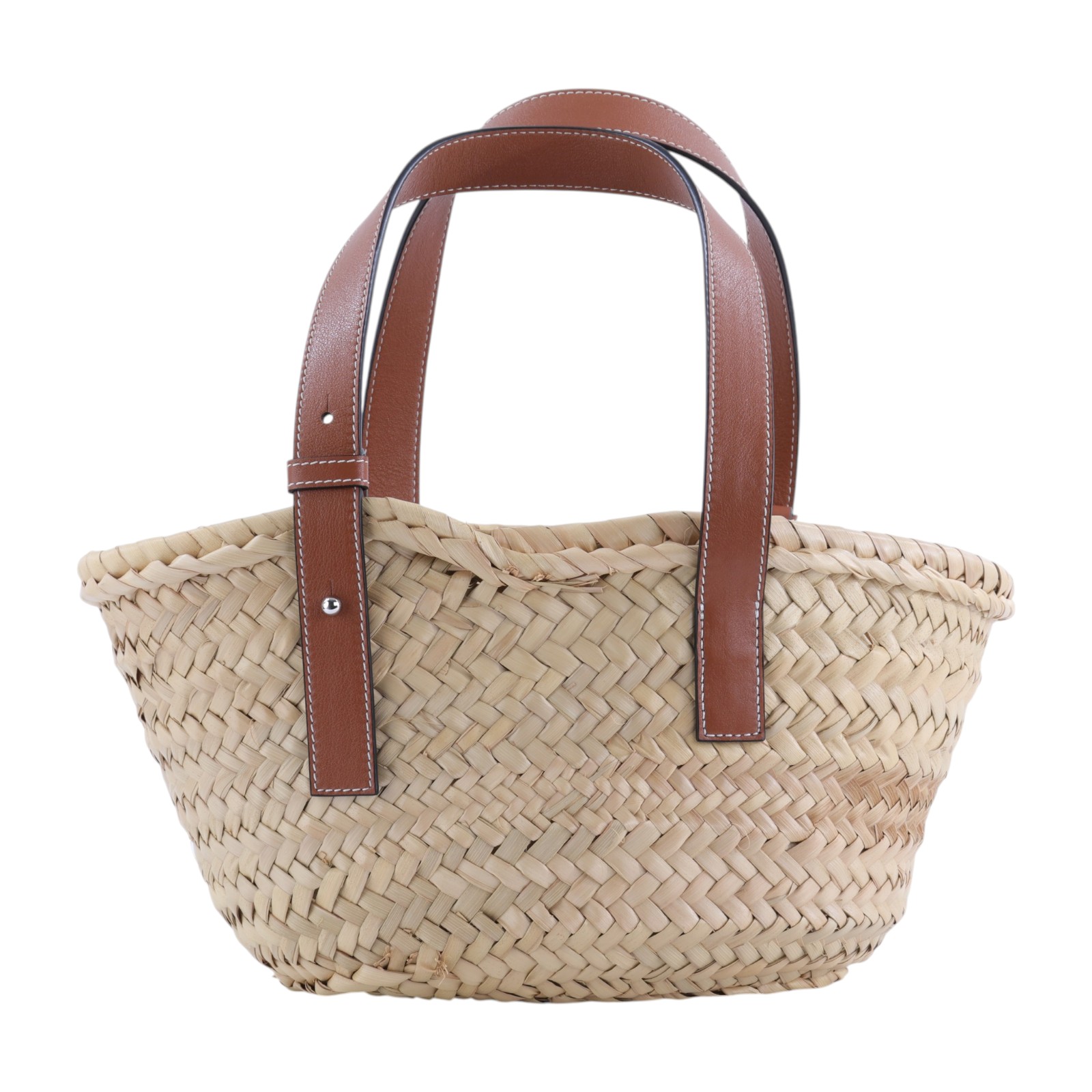 羅意威 LOEWE 棕櫚葉 小牛皮 小型 編織包 327.02.S93 咖草編包 無附屬品