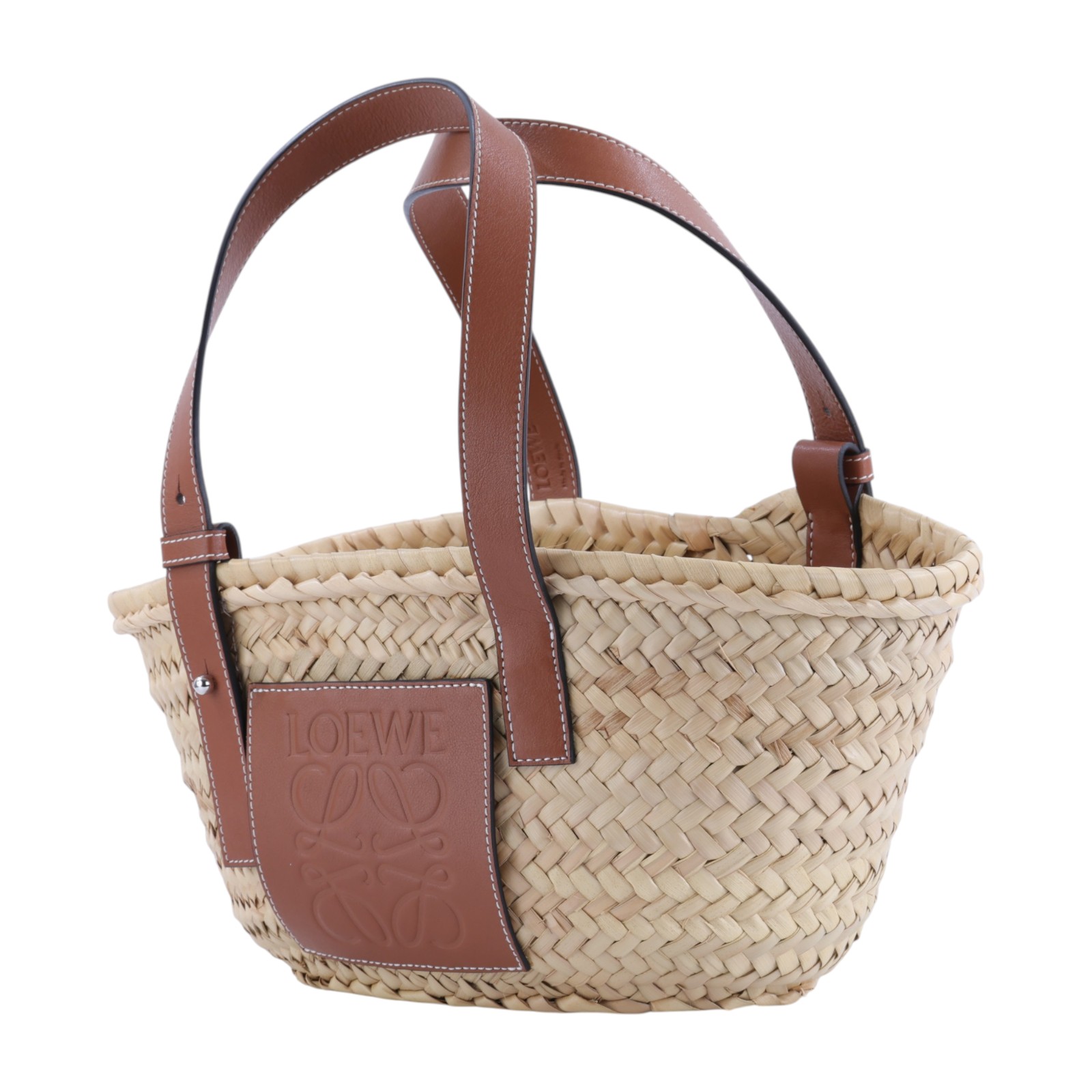 羅意威 LOEWE 棕櫚葉 小牛皮 小型 編織包 327.02.S93 咖草編包 無附屬品