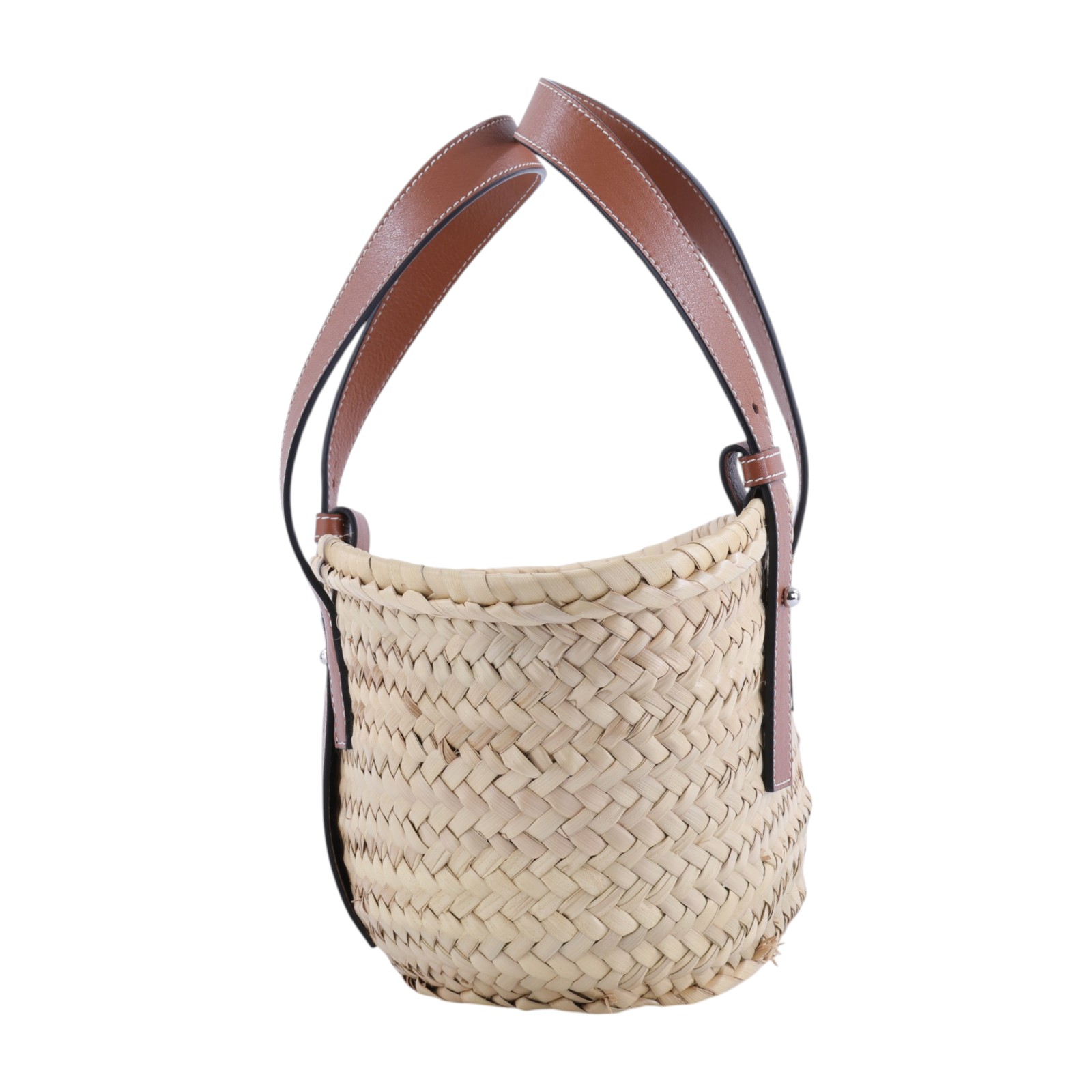 羅意威 LOEWE 棕櫚葉 小牛皮 小型 編織包 327.02.S93 咖草編包 無附屬品