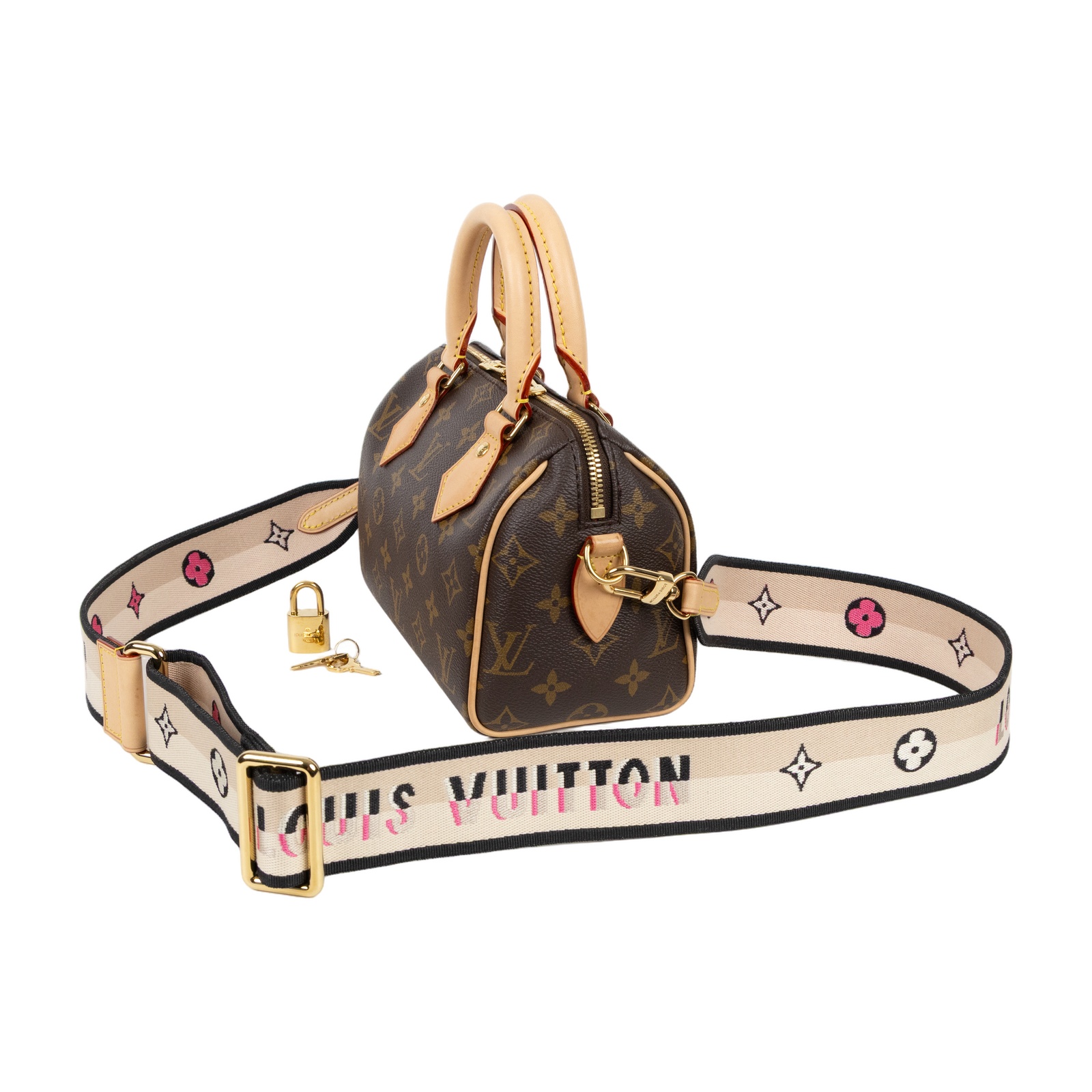 路易威登 LOUIS VUITTON Speedy Bandoulière  20 原花 手提 斜背 波士頓包 黑色 M46234 晶片款  原廠盒子/防塵袋/購買證明/背帶/鎖組