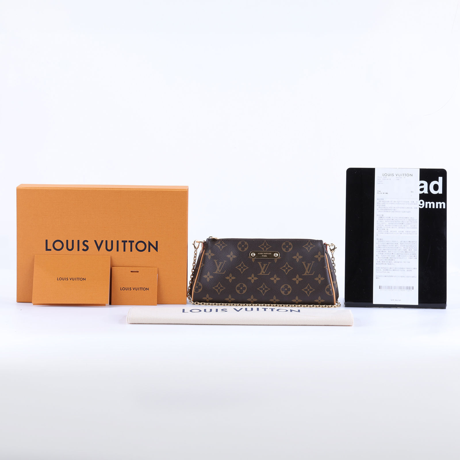 路易威登 LOUIS VUITTON Pochette Eva 手拿包 M13567 晶片款 Pochette Eva 原廠盒子/防塵袋/購買證明/背帶