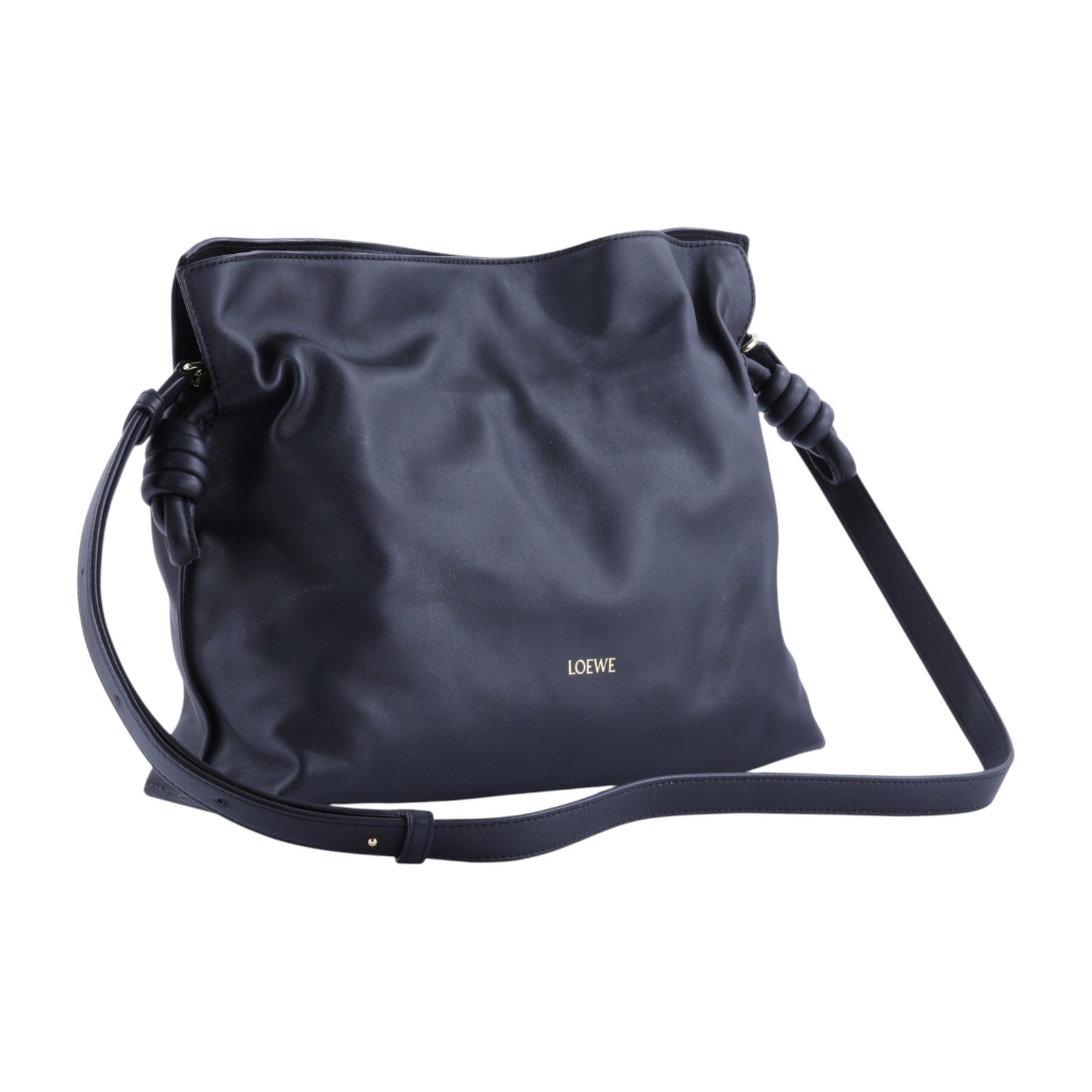 羅意威 LOEWE Flamenco Medium 中型 A411FC1XD4 黑FLAMENCO 中 防塵袋/購買證明/背帶