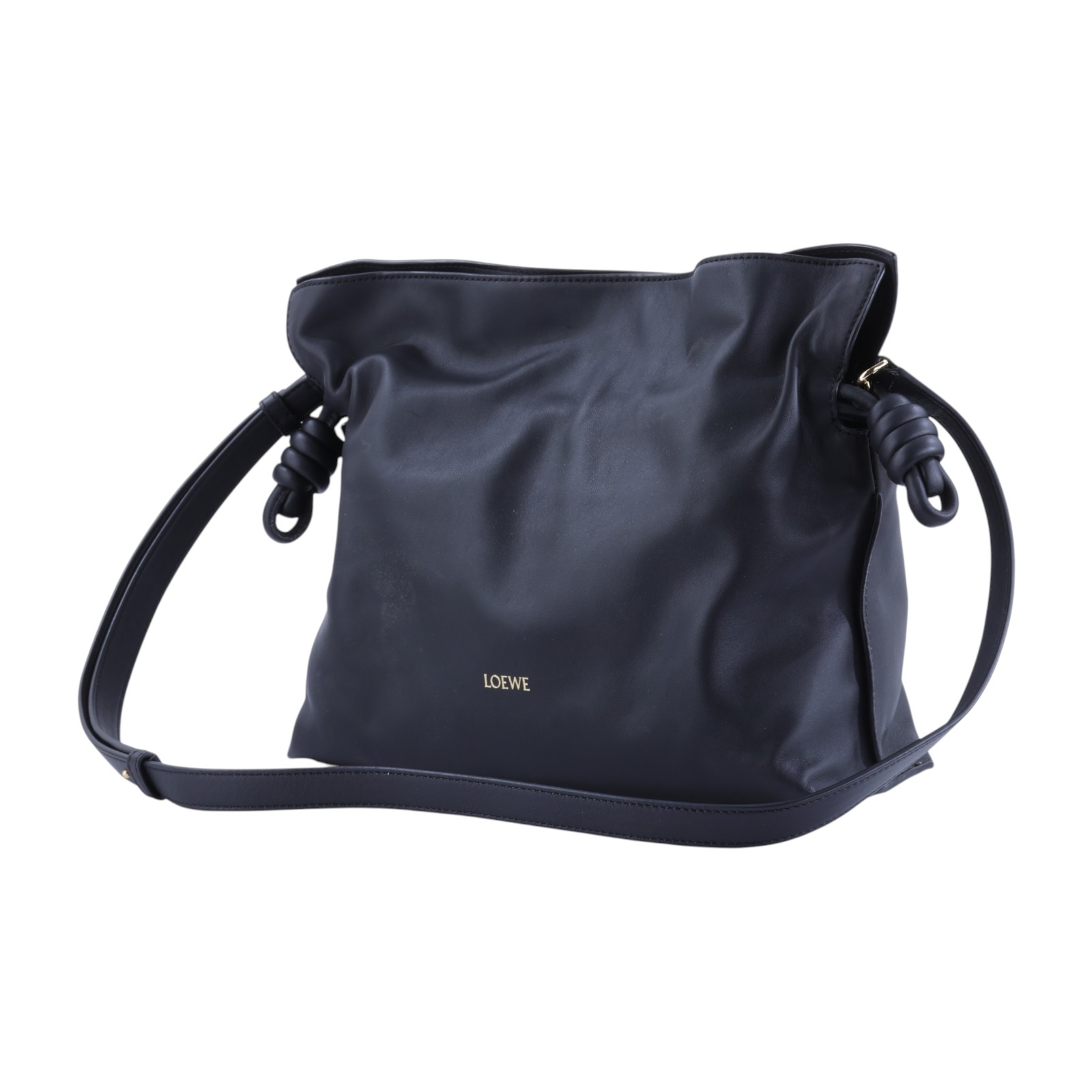 羅意威 LOEWE Flamenco Medium 中型 A411FC1XD4 黑FLAMENCO 中 防塵袋/購買證明/背帶