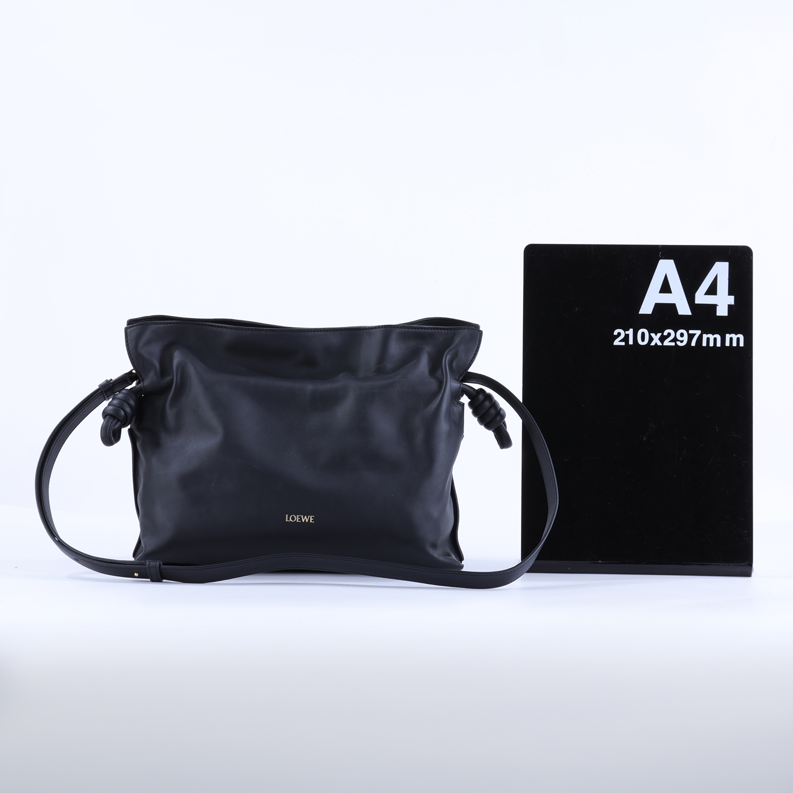 羅意威 LOEWE Flamenco Medium 中型 A411FC1XD4 黑FLAMENCO 中 防塵袋/購買證明/背帶