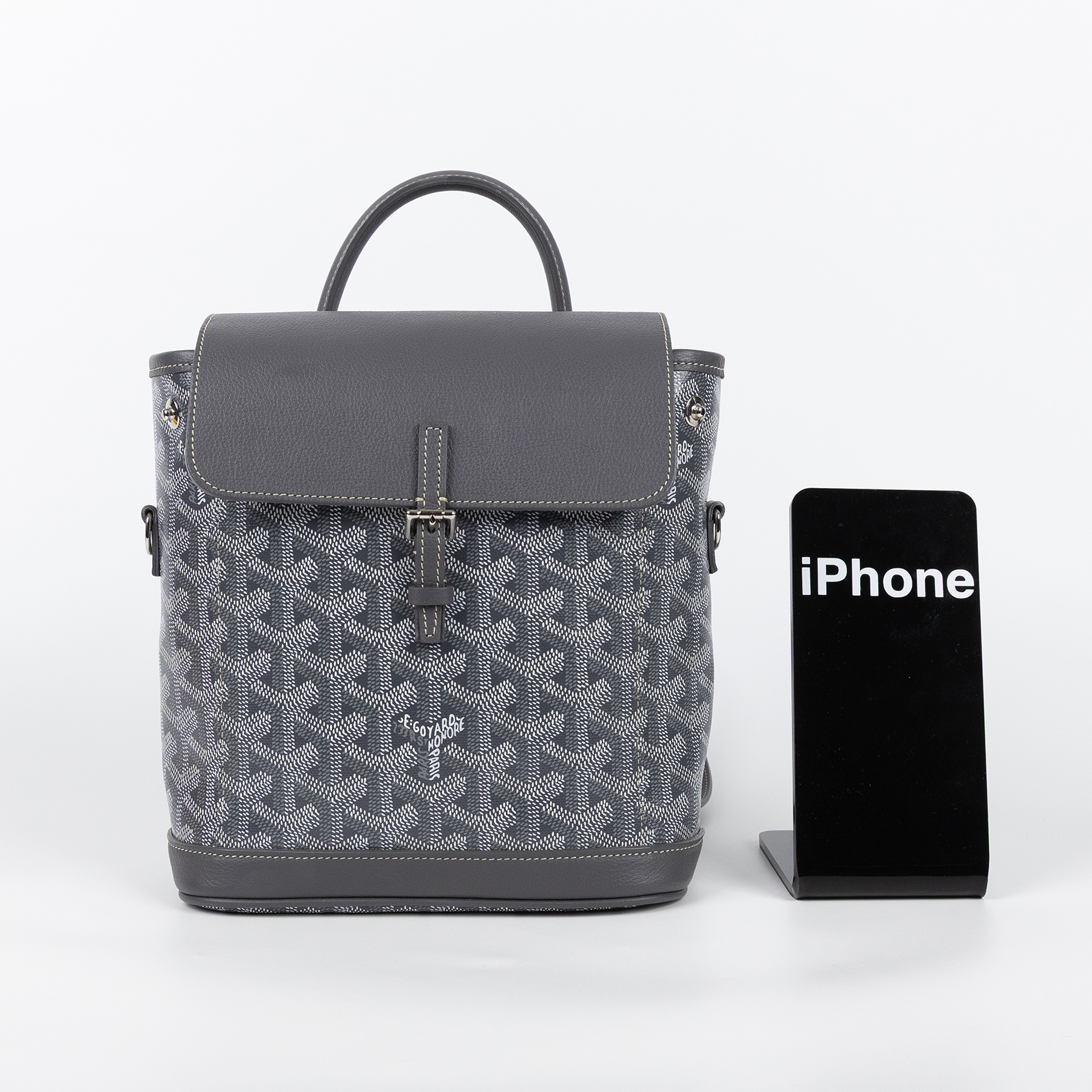 高雅德 GOYARD Alpin 迷你背包 ALPIN2MINTY 灰ALPIN MINI後背包 防塵袋/國外購買證明