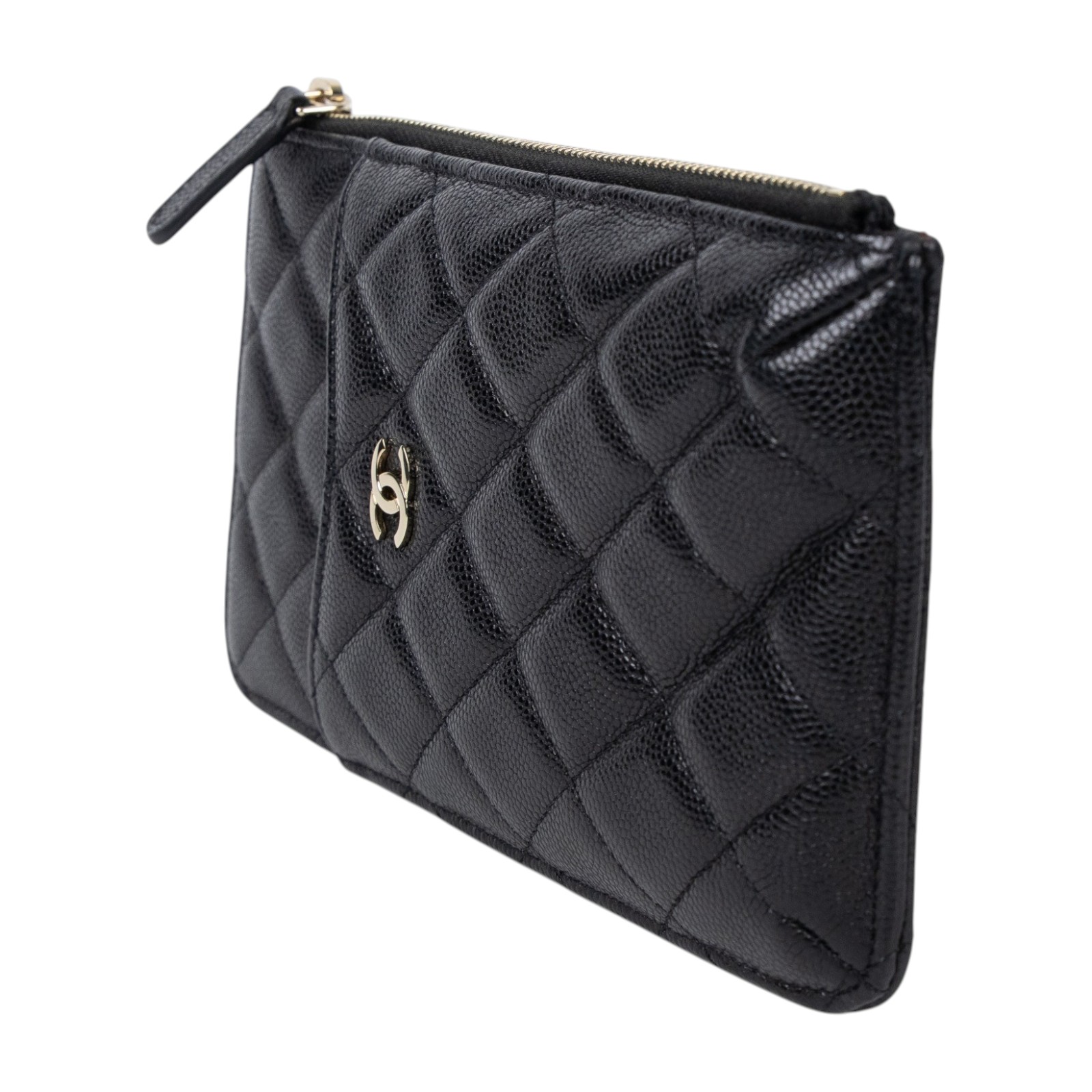 香奈兒 CHANEL CC LOGO 菱格紋 卡夾 長夾 錢包 AP0225 Y33352 29開黑荔枝一字拉鍊長夾 原廠盒子/保證卡/購買證明