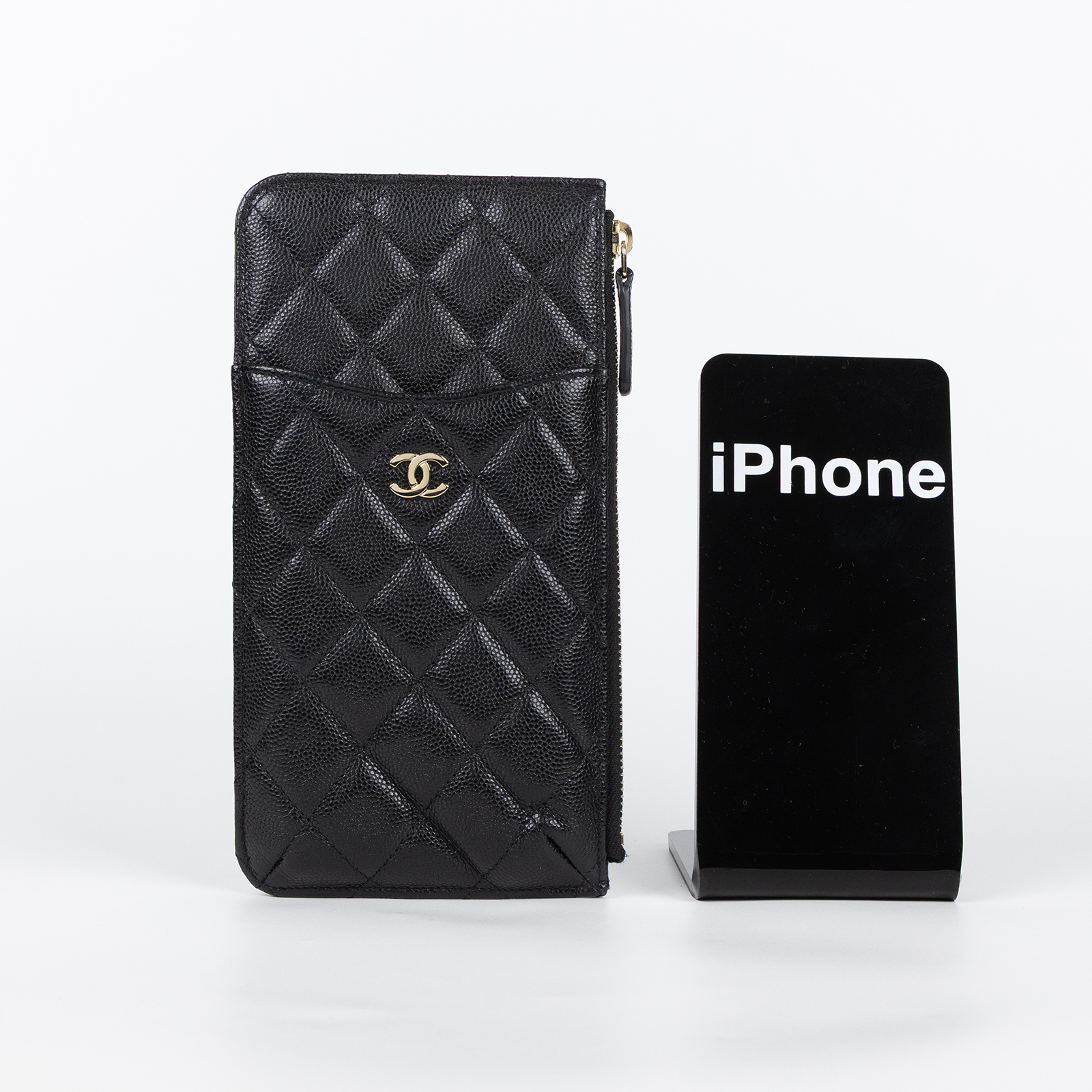 香奈兒 CHANEL CC LOGO 菱格紋 卡夾 長夾 錢包 AP0225 Y33352 29開黑荔枝一字拉鍊長夾 原廠盒子/保證卡/購買證明