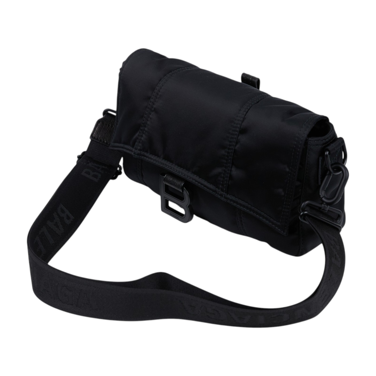 巴黎世家 BALENCIAGA Hourglass Board 斜背包 肩背包 8462442AB4L 黑尼龍沙漏側背包 防塵袋/背帶2