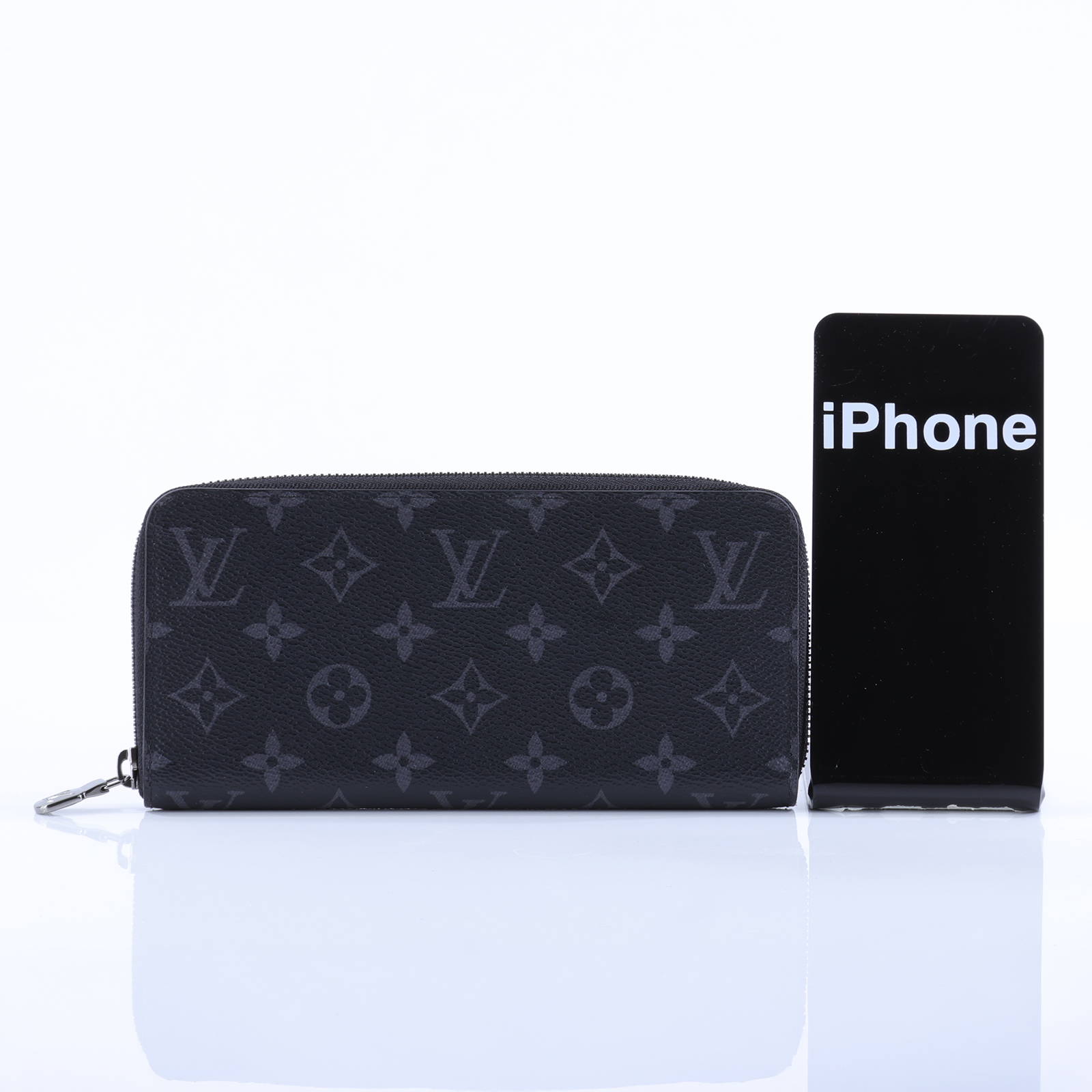 路易威登 LOUIS VUITTON 錢包 拉鍊 長夾 M11611 晶片款 黑原花拉鍊長夾 原廠盒子/防塵袋/購買證明