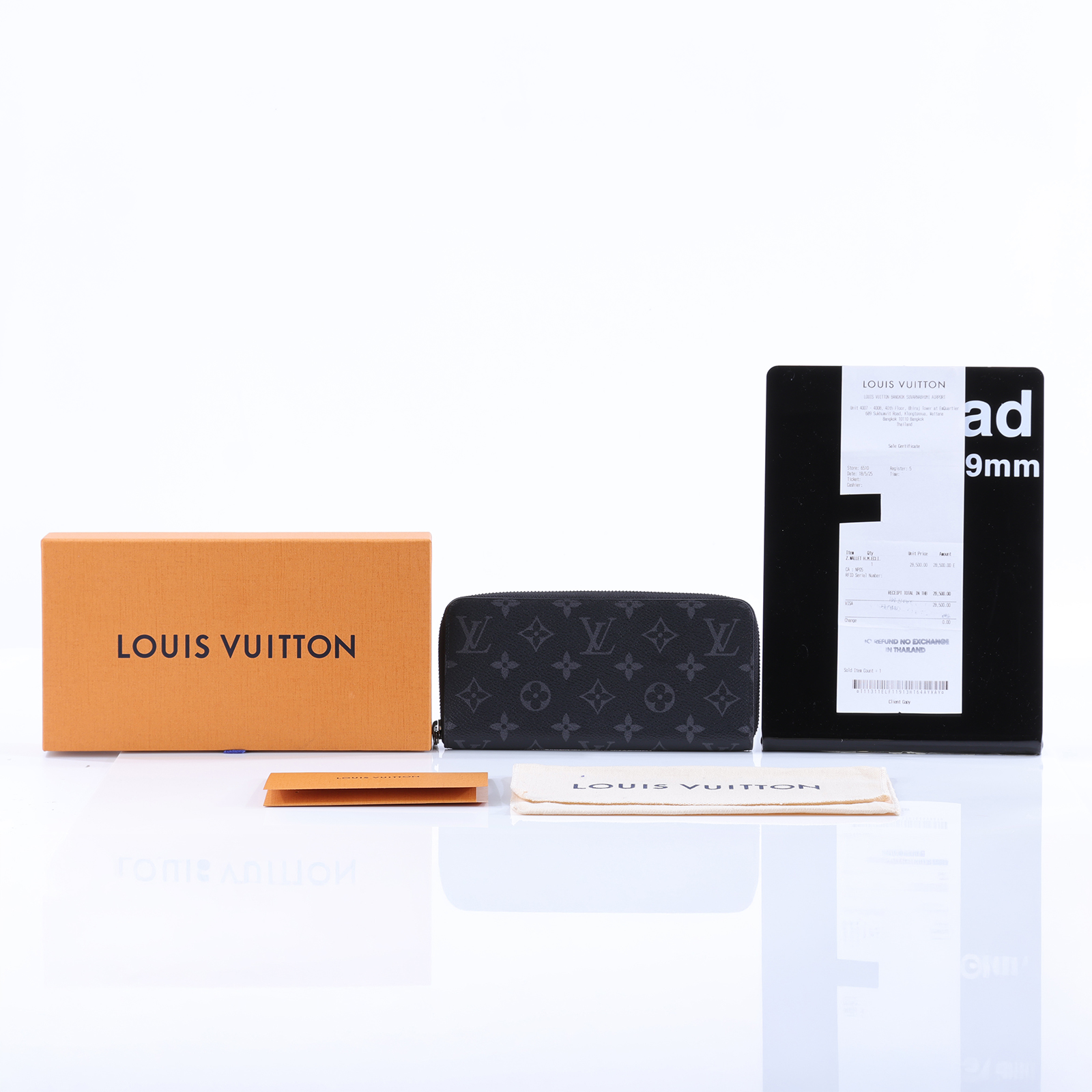路易威登 LOUIS VUITTON 錢包 拉鍊 長夾 M11611 晶片款 黑原花拉鍊長夾 原廠盒子/防塵袋/購買證明