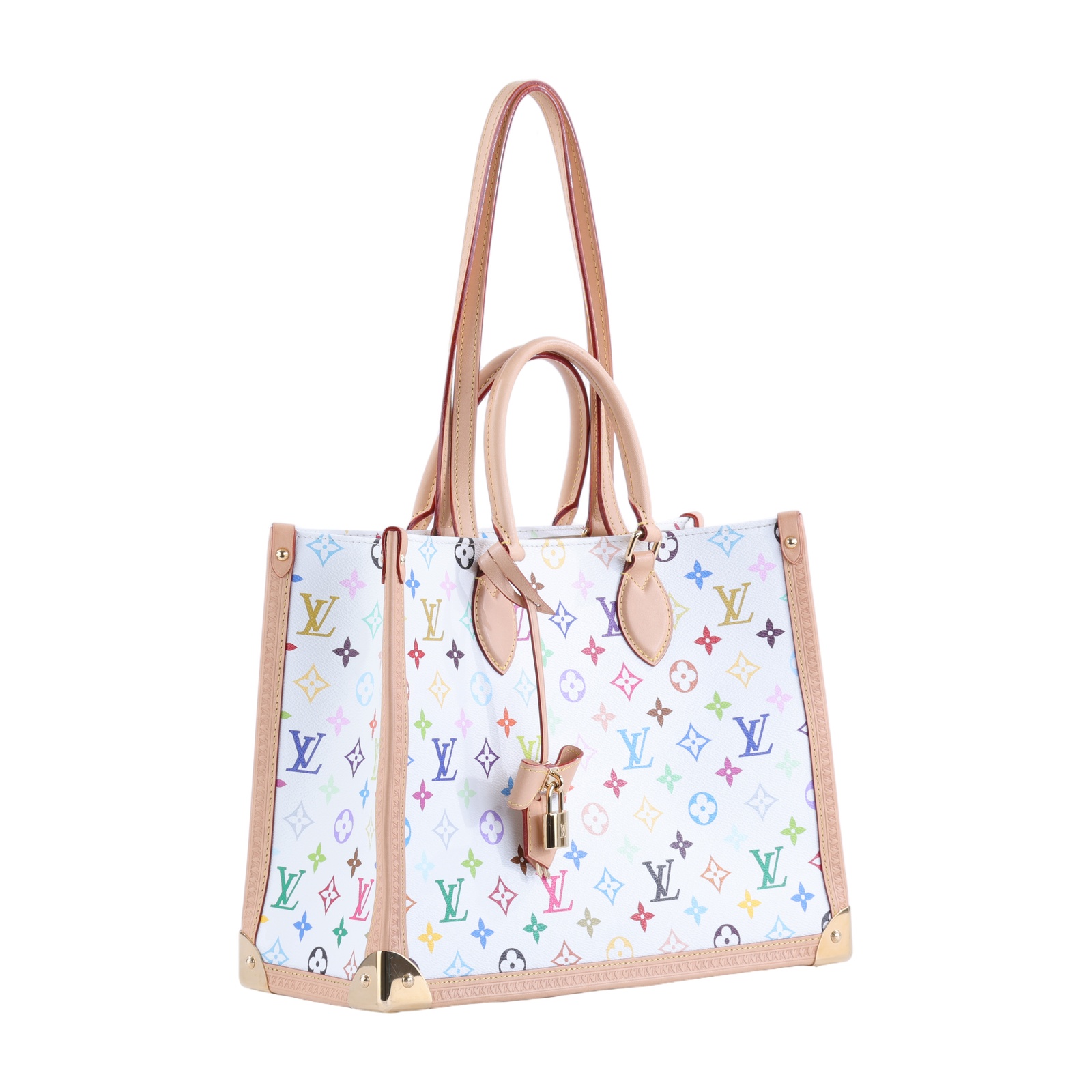 路易威登 LOUIS VUITTON OnTheGo MM 手提袋 單肩包 LVxTM 村上隆 聯名 M13079 晶片款  原廠盒子/防塵袋/鎖組