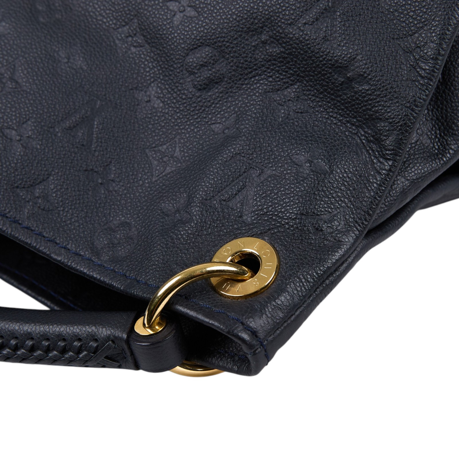 路易威登 LOUIS VUITTON Artsy MM 手提包 Monogram Empreinte M41066 黑壓紋ARTSY MM 鑰匙圈吊繩