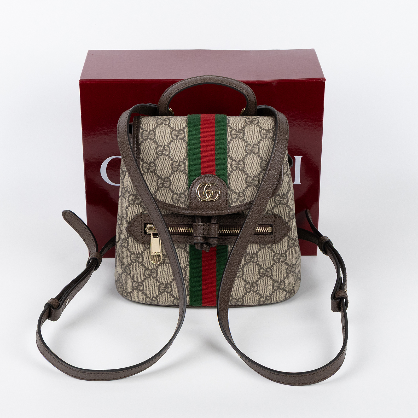 古馳 GUCCI Ophidia 後背包 雙肩包 迷你 836854 FAE0J 棕OPHIDIA MINI 後背包 原廠盒子