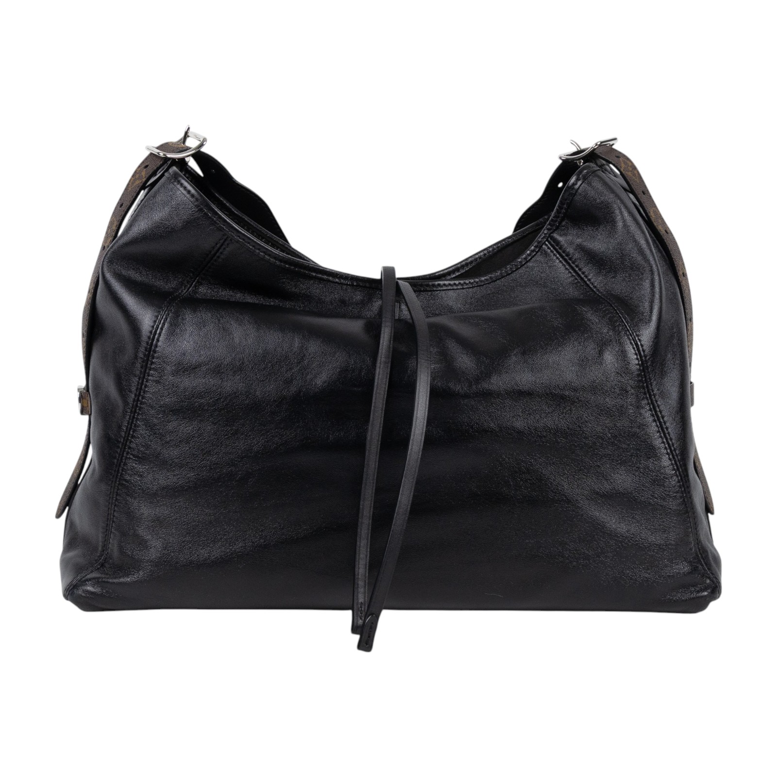 路易威登 LOUIS VUITTON CarryAll Vibe MM 手提 肩背包 黑色 M25143 晶片款  原廠盒子/內袋/購買證明