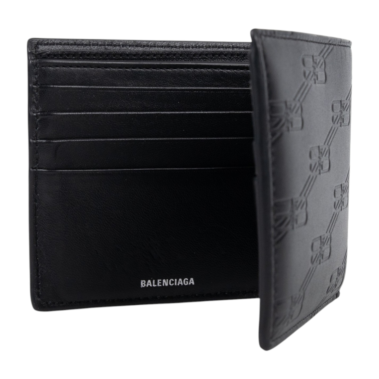 巴黎世家 BALENCIAGA 錢包 短夾 721940210JS 黑壓紋短夾 原廠盒子/防塵袋/購買證明