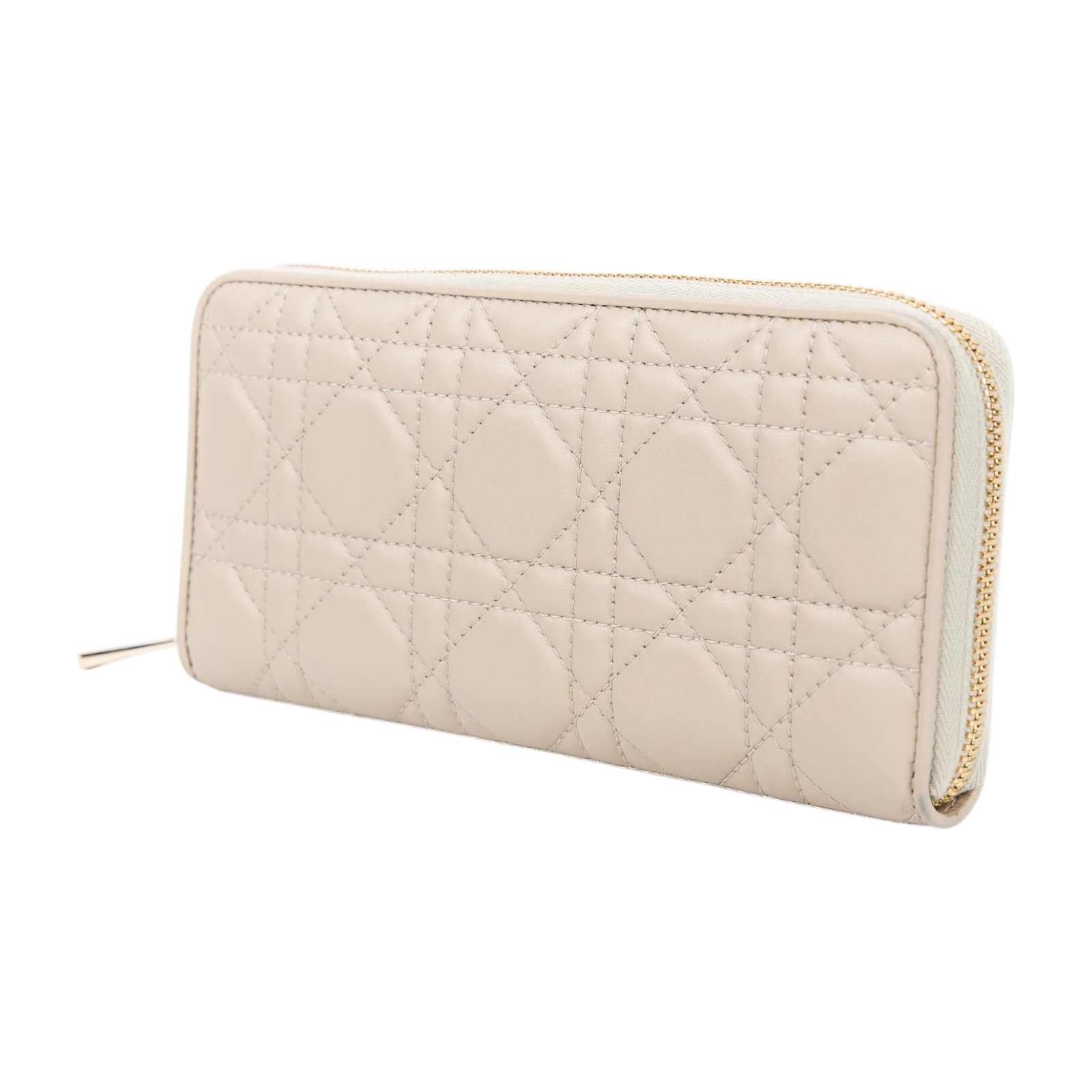 迪奧 CHRISTIAN DIOR Lady Dior Voyageur 錢包 長夾 羊皮 S0007ONMJ  原廠盒子/防塵袋/購買證明/吊飾