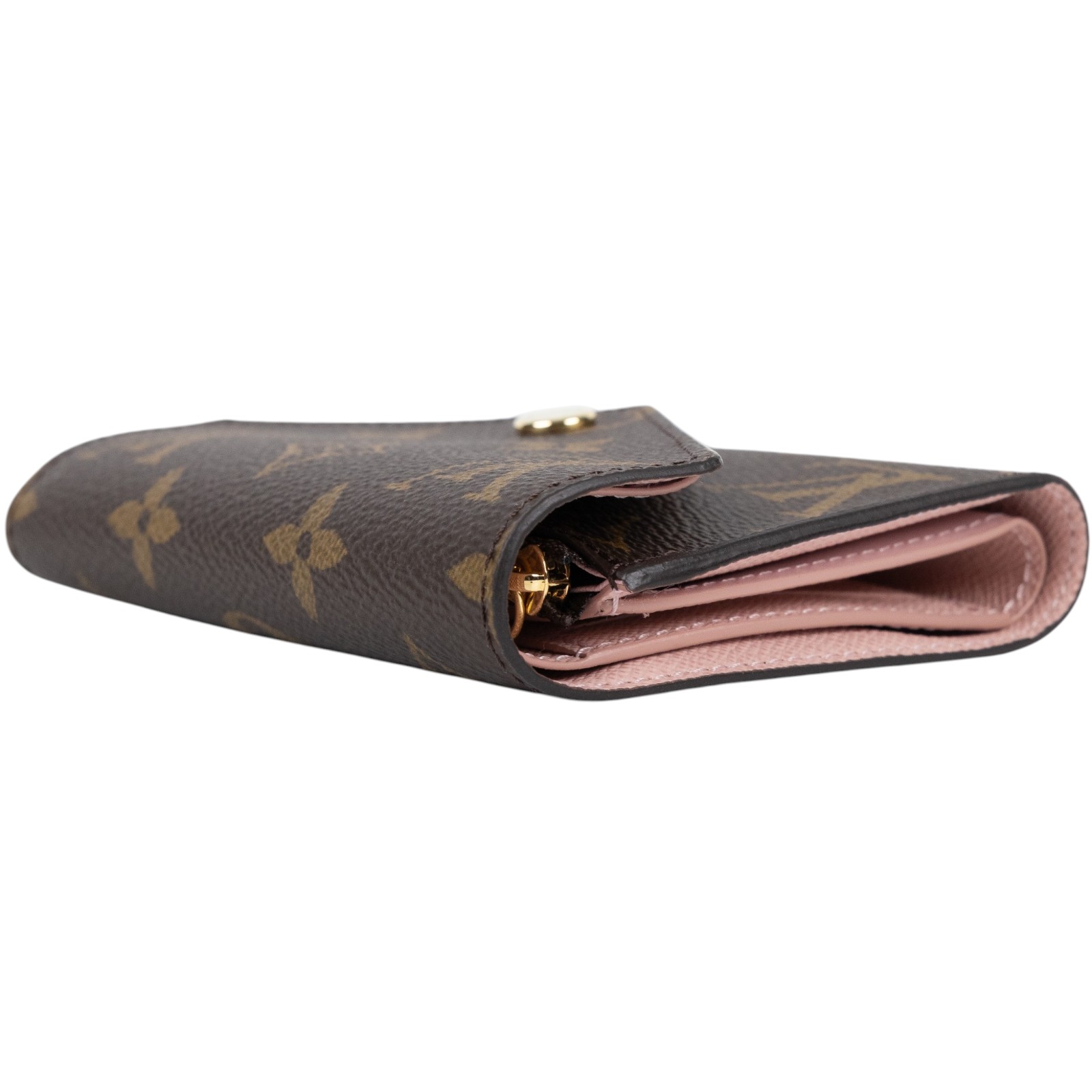 路易威登 LOUIS VUITTON Victorine 錢包 塗層帆布 芭蕾粉色 M62360 晶片款 原花粉VICTORINE三折短夾 原廠盒子/防塵袋