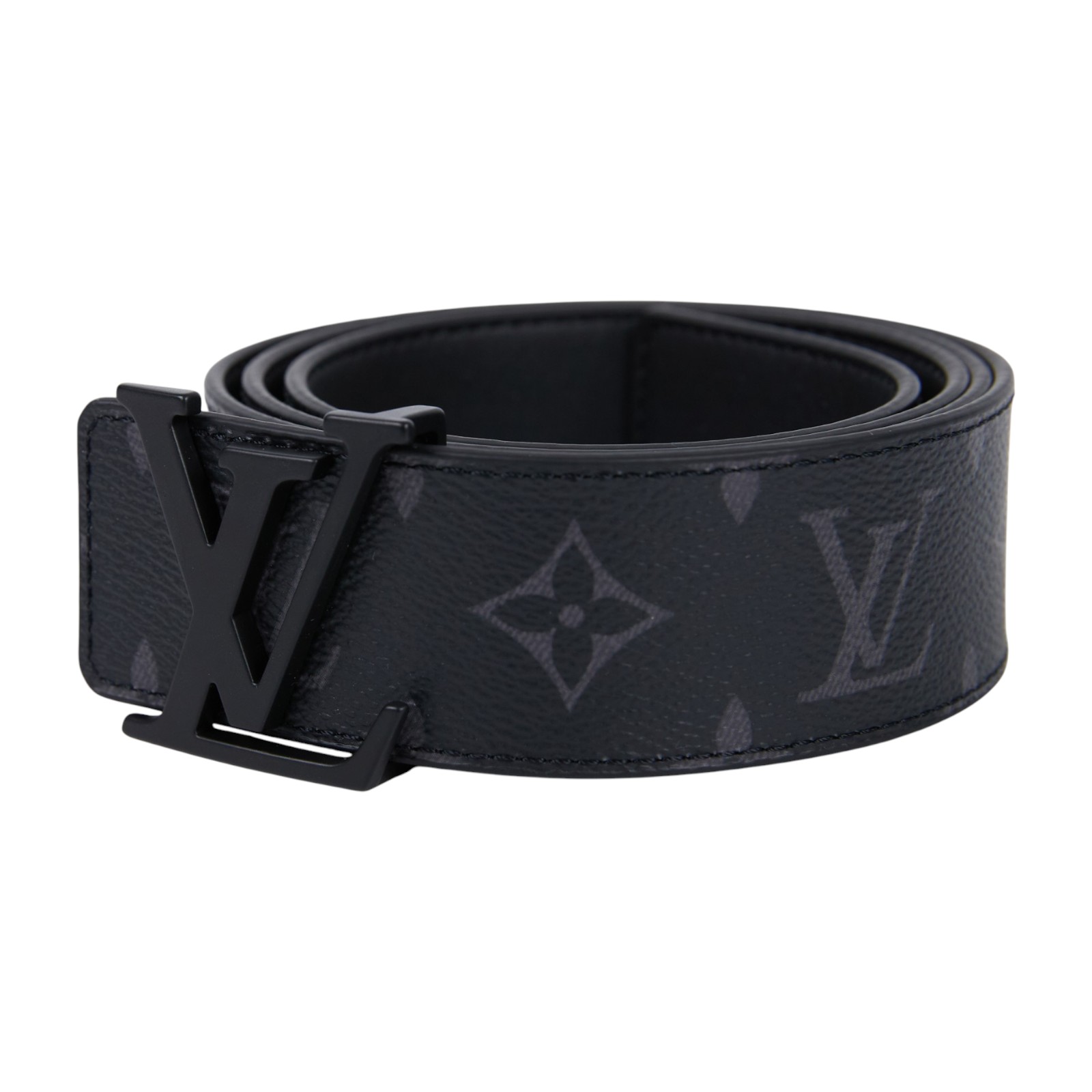 路易威登 LOUIS VUITTON LV Initiales 40毫米 雙面皮帶 M0449T 黑原花皮帶 #95 原廠盒子/防塵袋