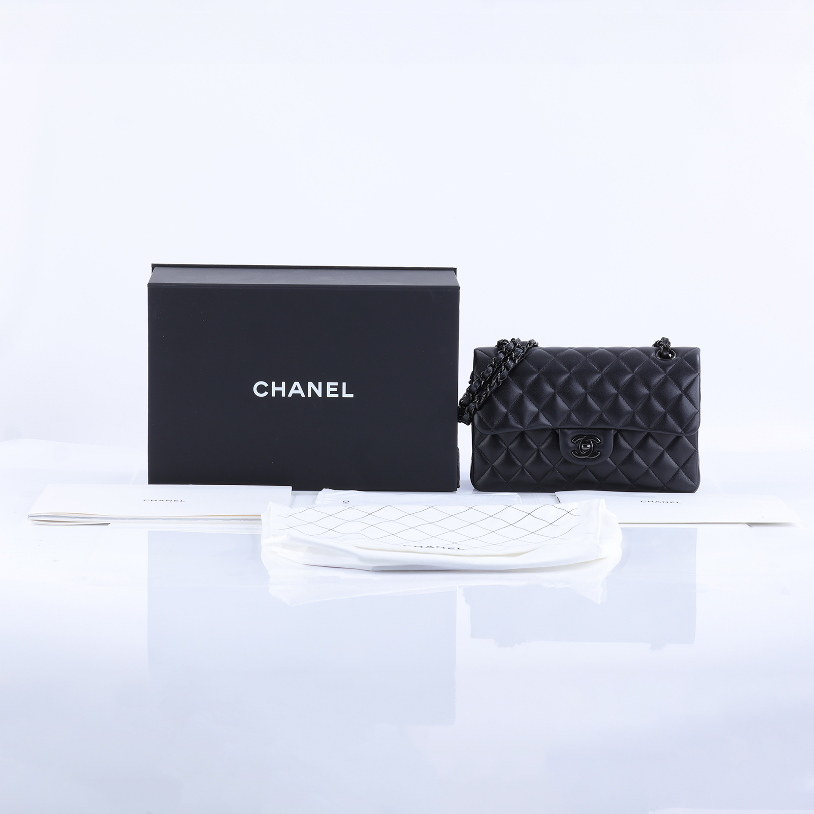 香奈兒 CHANEL CF 經典 小型 口蓋包 A01113 晶片款 SO BLACK 羊COCO23 原廠盒子/防塵袋/專櫃商品卡